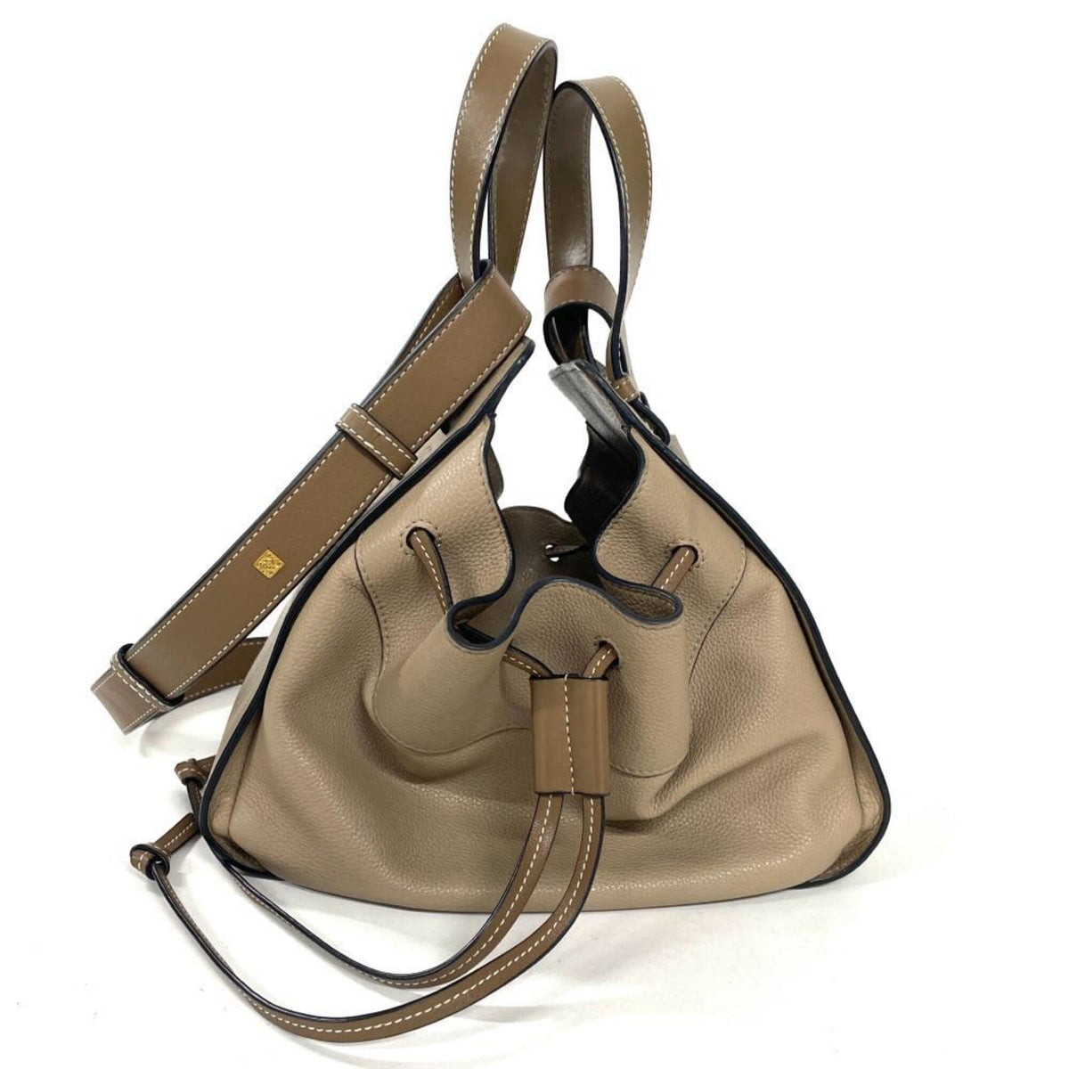Loewe Gray Leather Handbag (Pre-Owned)