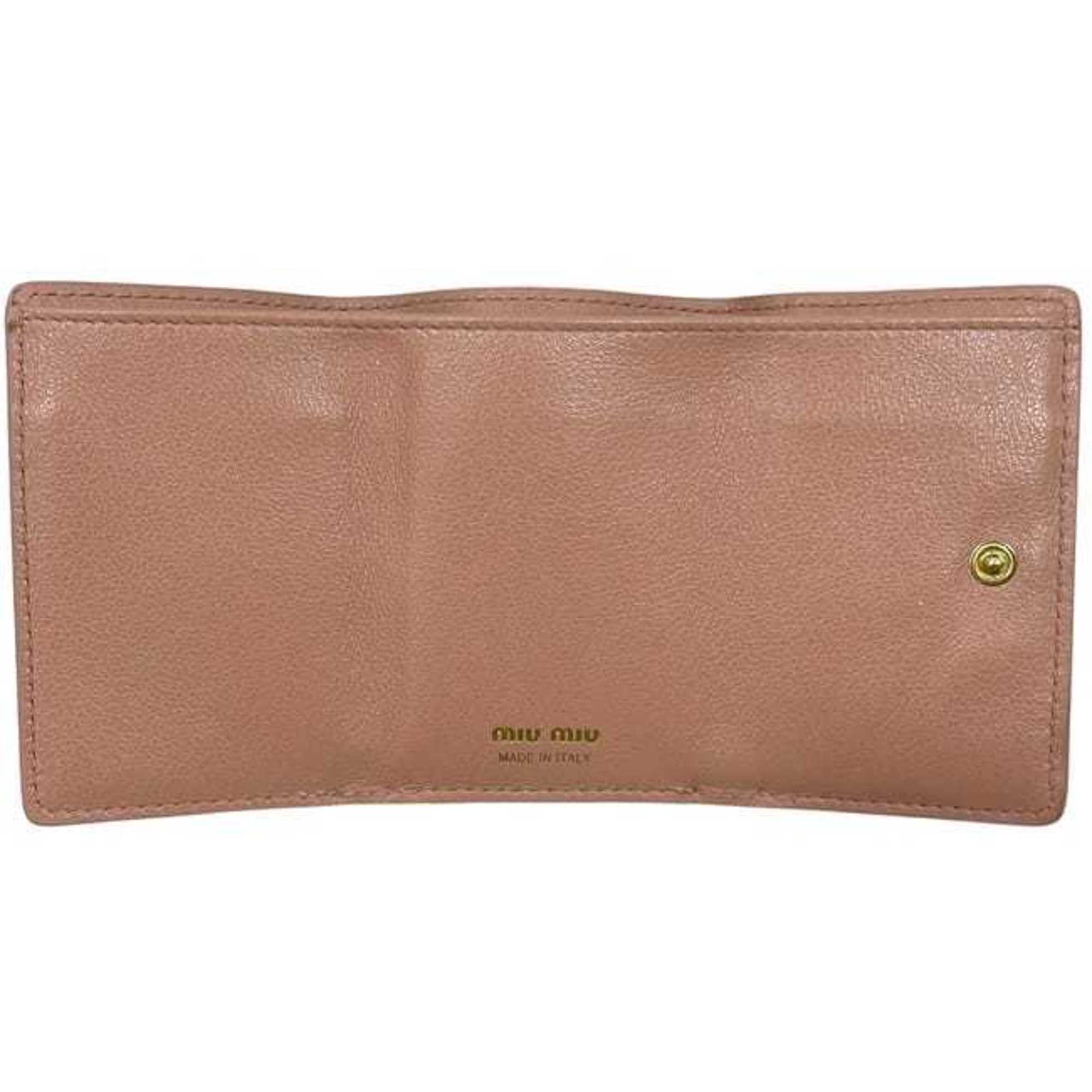 Miu Miu Pink Leather Wallet (Tri-Fold) (Pre-Owned)