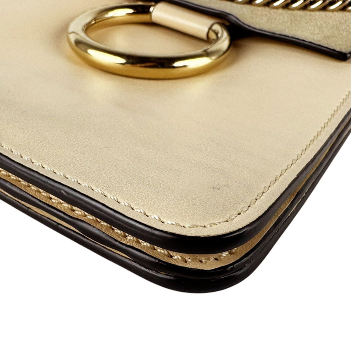 Chloé Beige Leather Suede Shoulder Bag (Pre-Owned)
