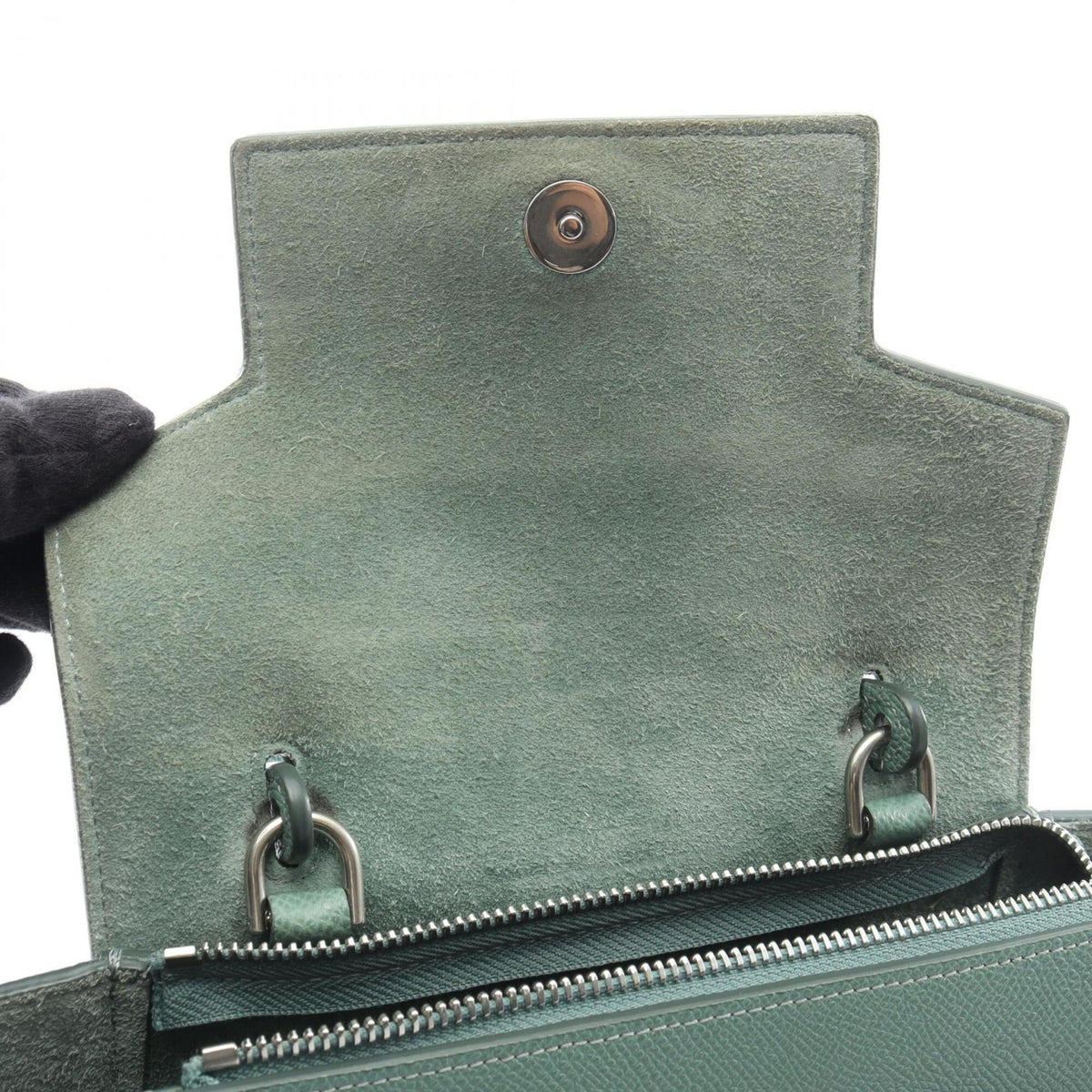 Celine Green Leather Handbag (Pre-Owned)