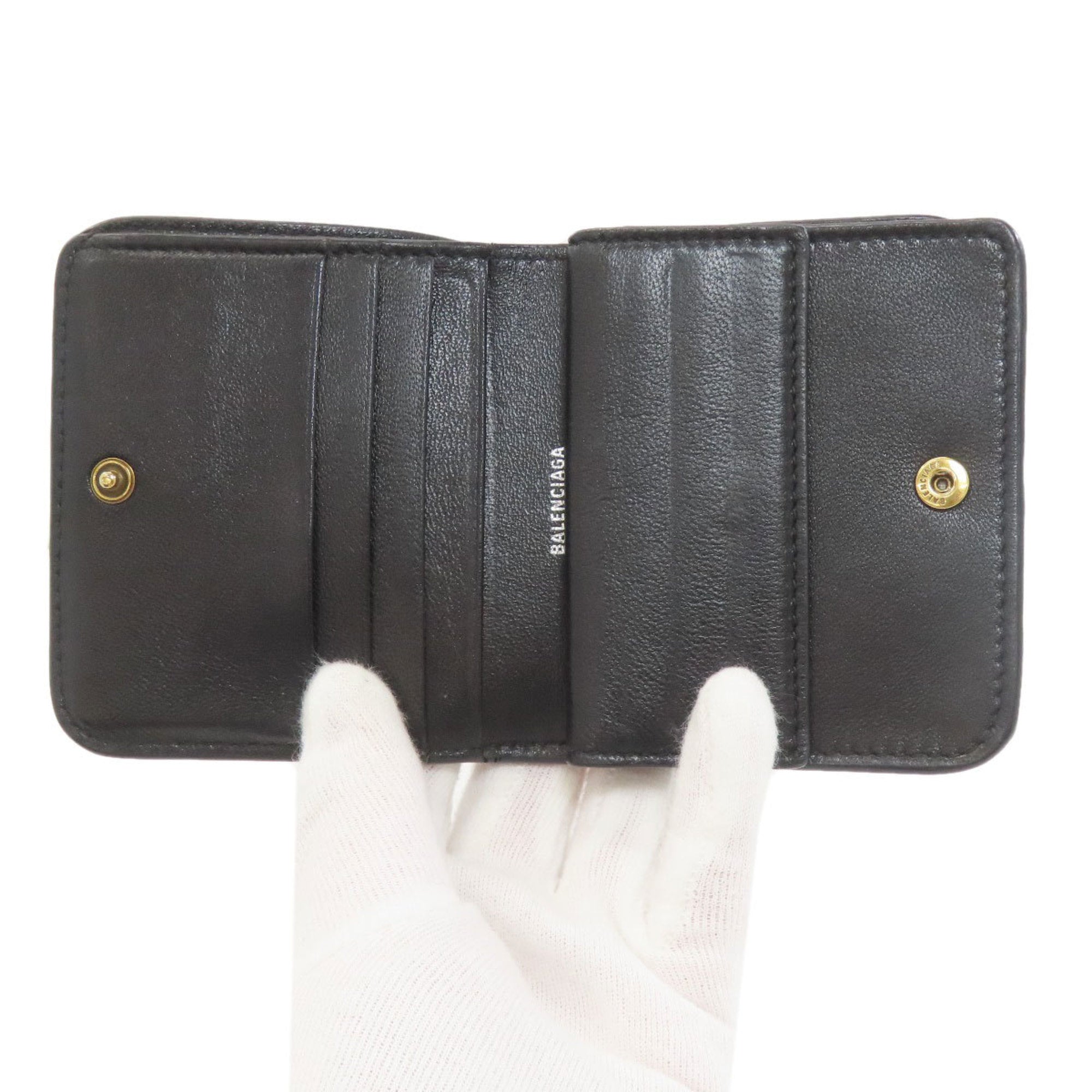 Balenciaga Black Leather Wallet (Bi-Fold) (Pre-Owned)
