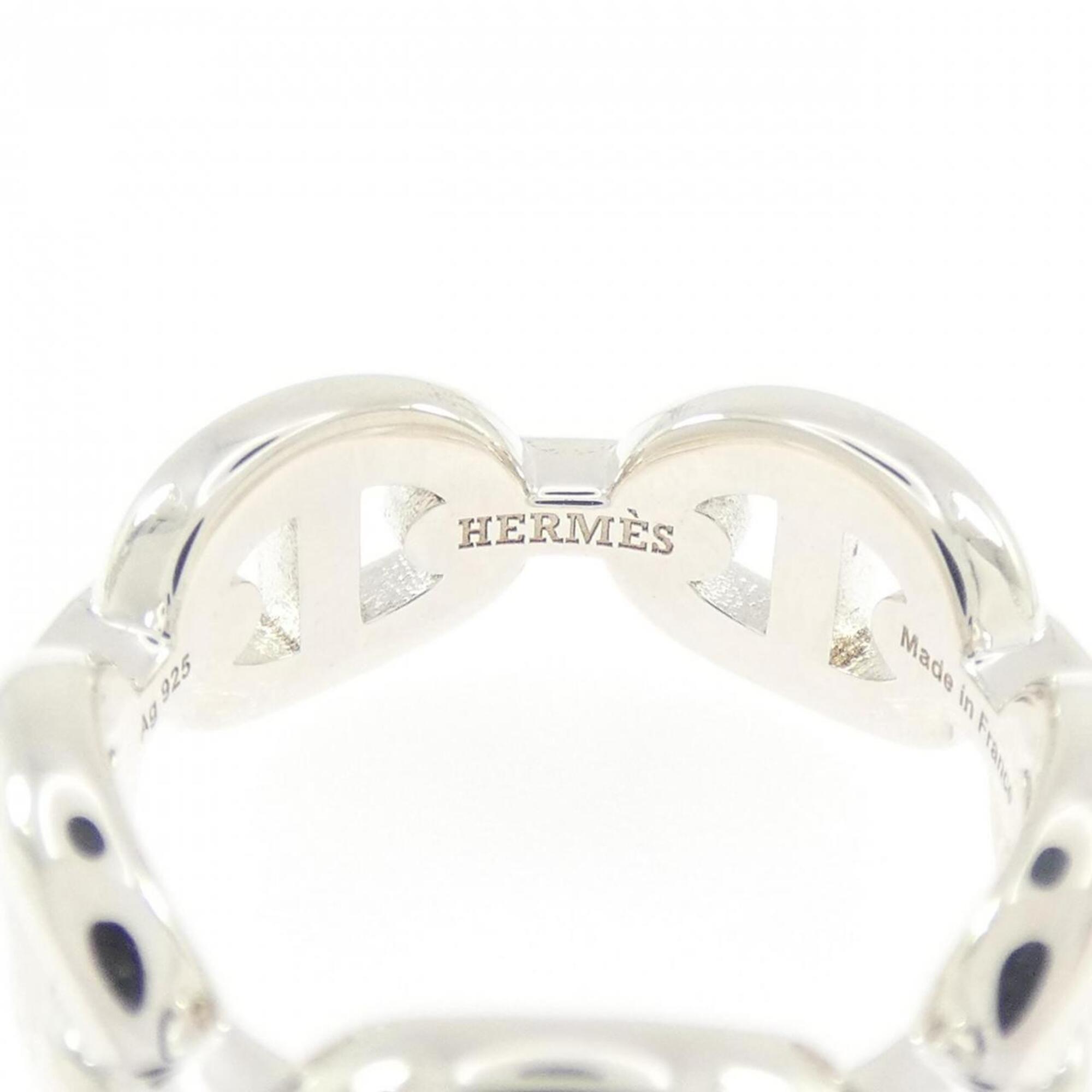Hermes Silver 925 Band Ring (Pre-Owned)