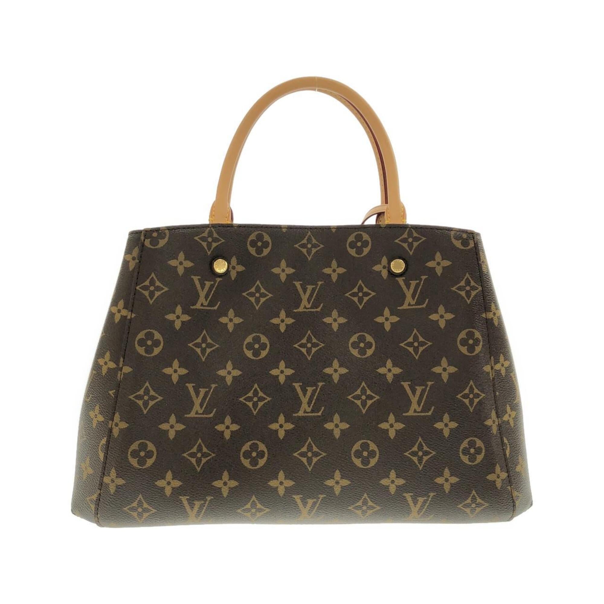 Louis Vuitton Monogram Marron Coated Canvas Handbag (Pre-Owned)