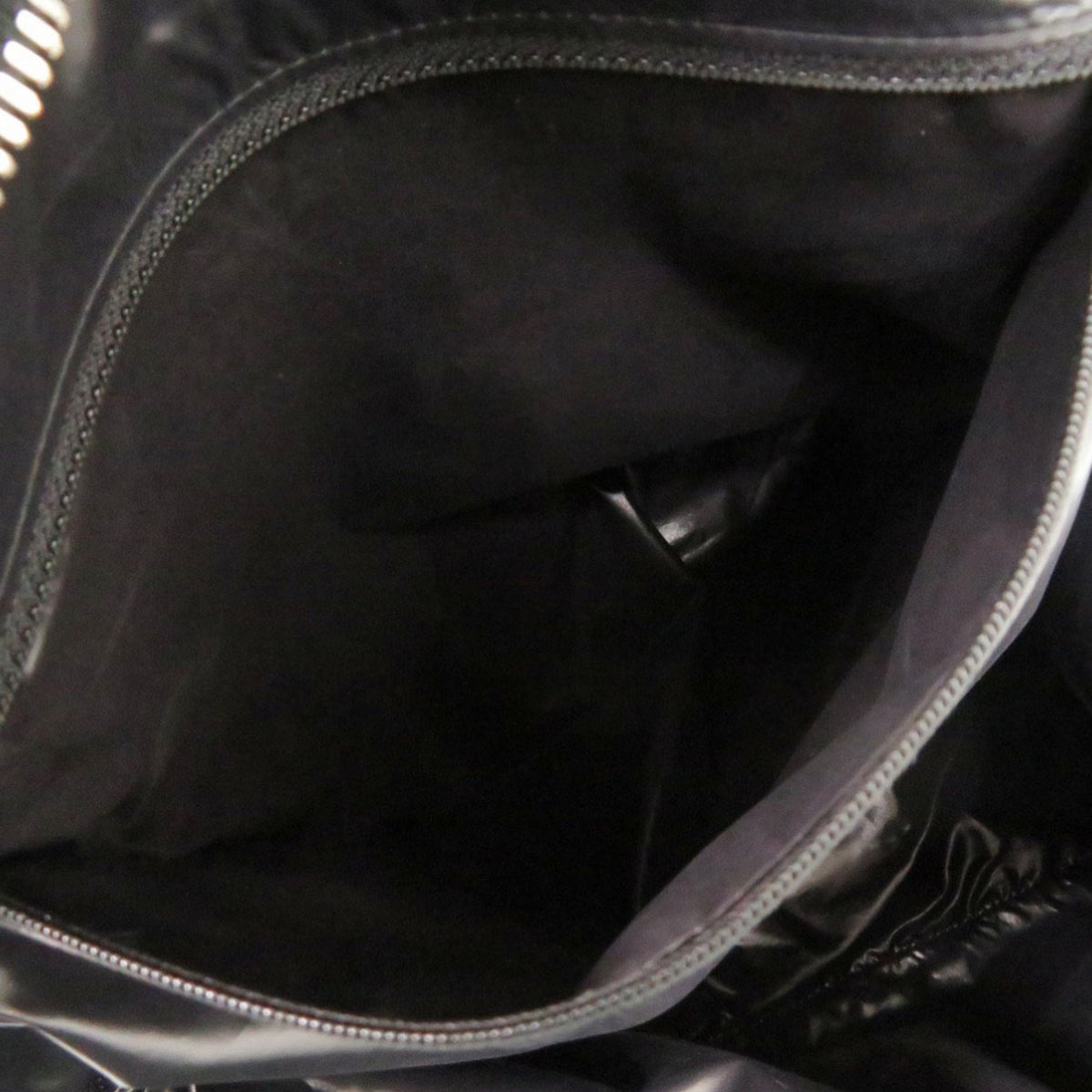 Chanel Black Wool Leather Shoulder Bag (Pre-Owned)
