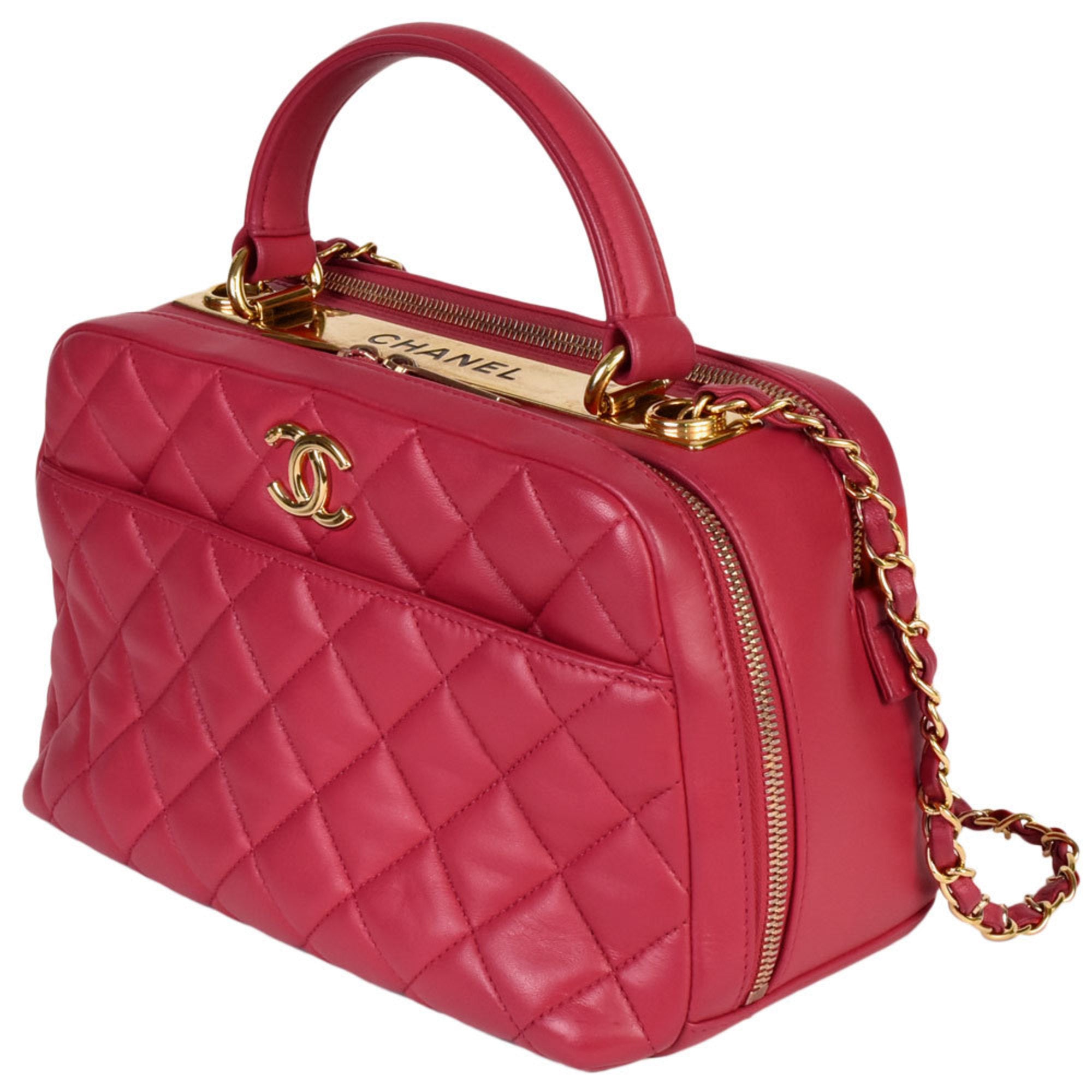 Chanel Pink Suede Handbag Shoulder Bag (Pre-Owned)