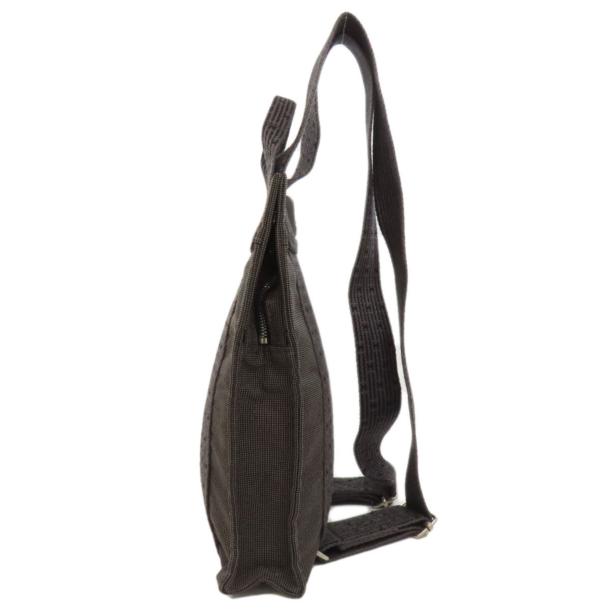 Hermes Her Line Gray Canvas Backpack (Pre-Owned)