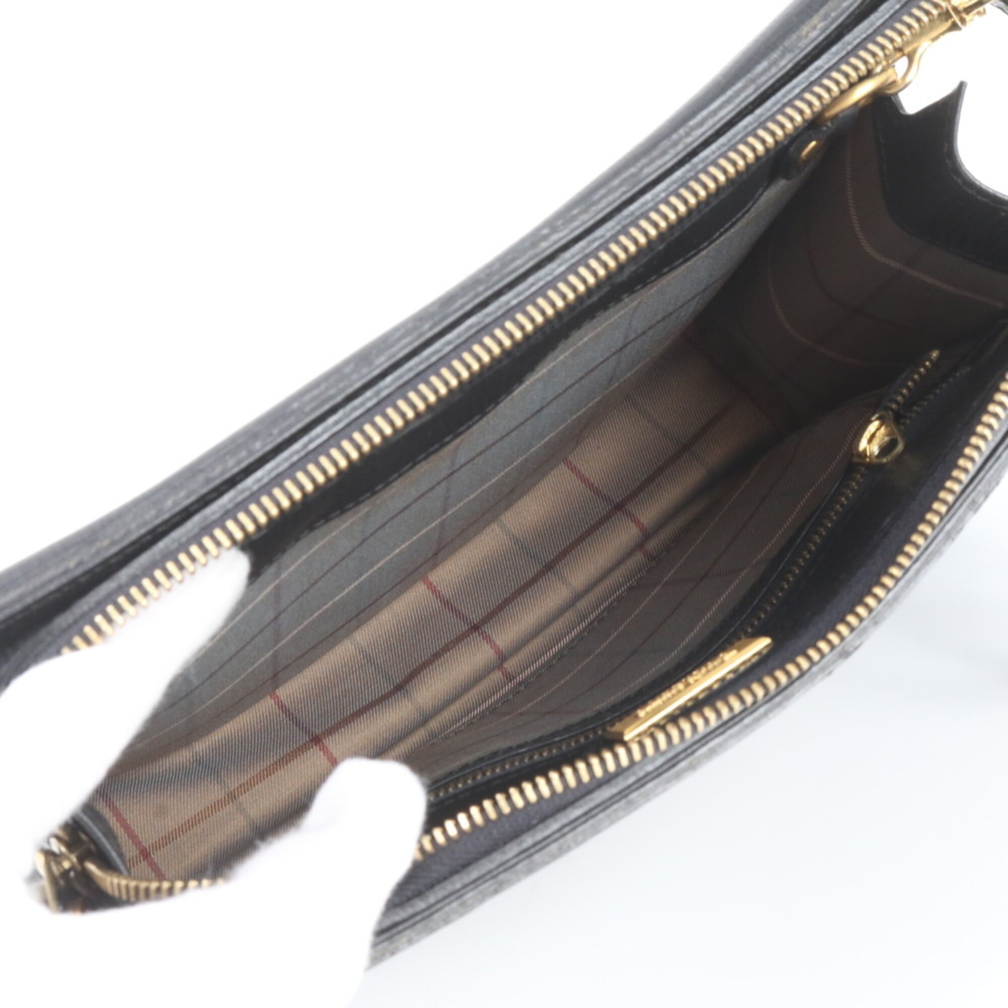 Burberry Black Leather Clutch Bag (Pre-Owned)