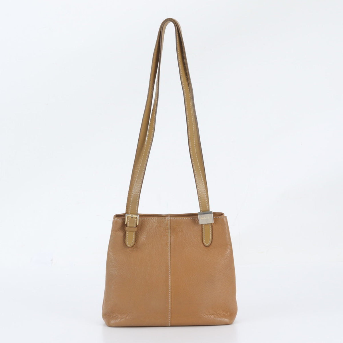 Burberry Camel Leather Handbag Shoulder Bag Tote Bag (Pre-Owned)