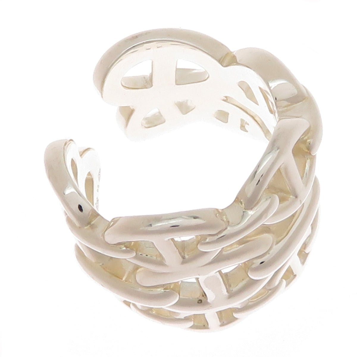 Hermes Silver 925 Band Ring (Pre-Owned)
