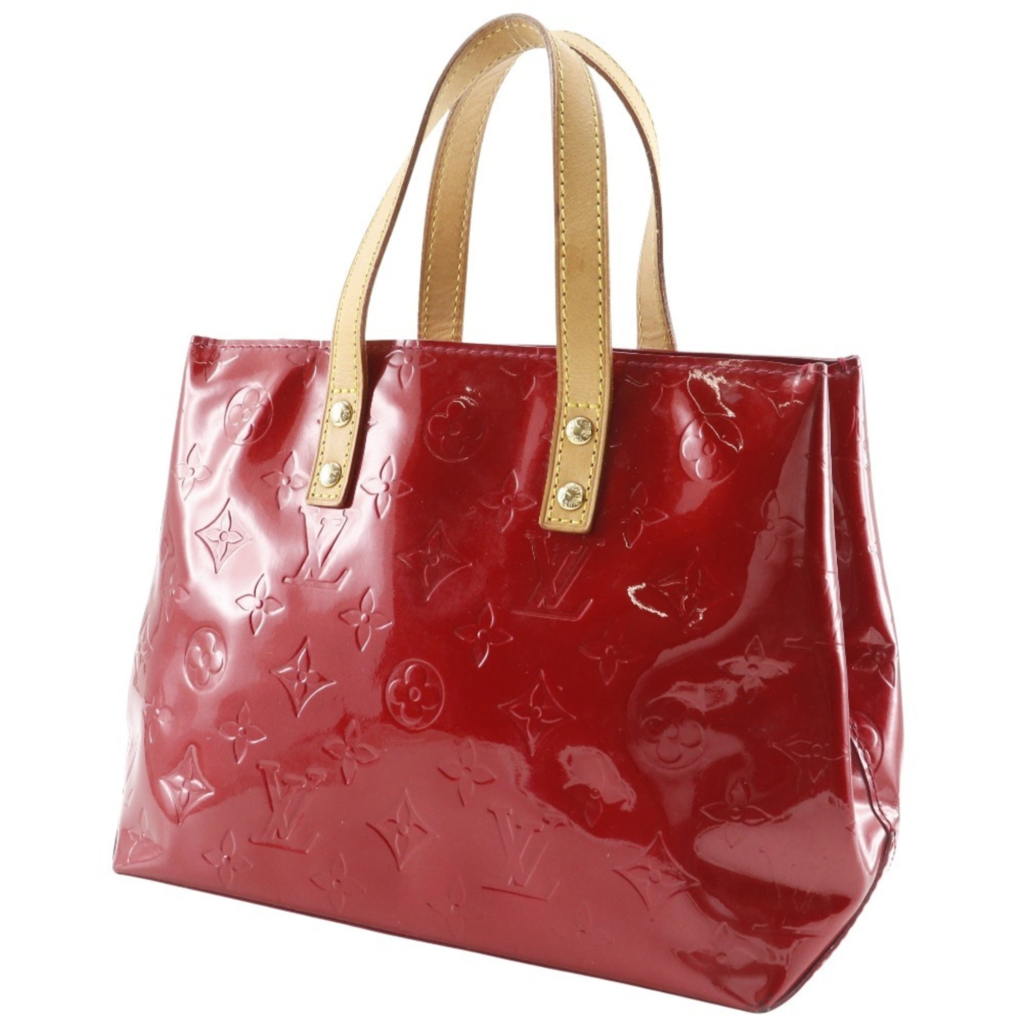 Louis Vuitton Pomme D'amour Red Color Monogram Vernis Handbag (Pre-Owned)