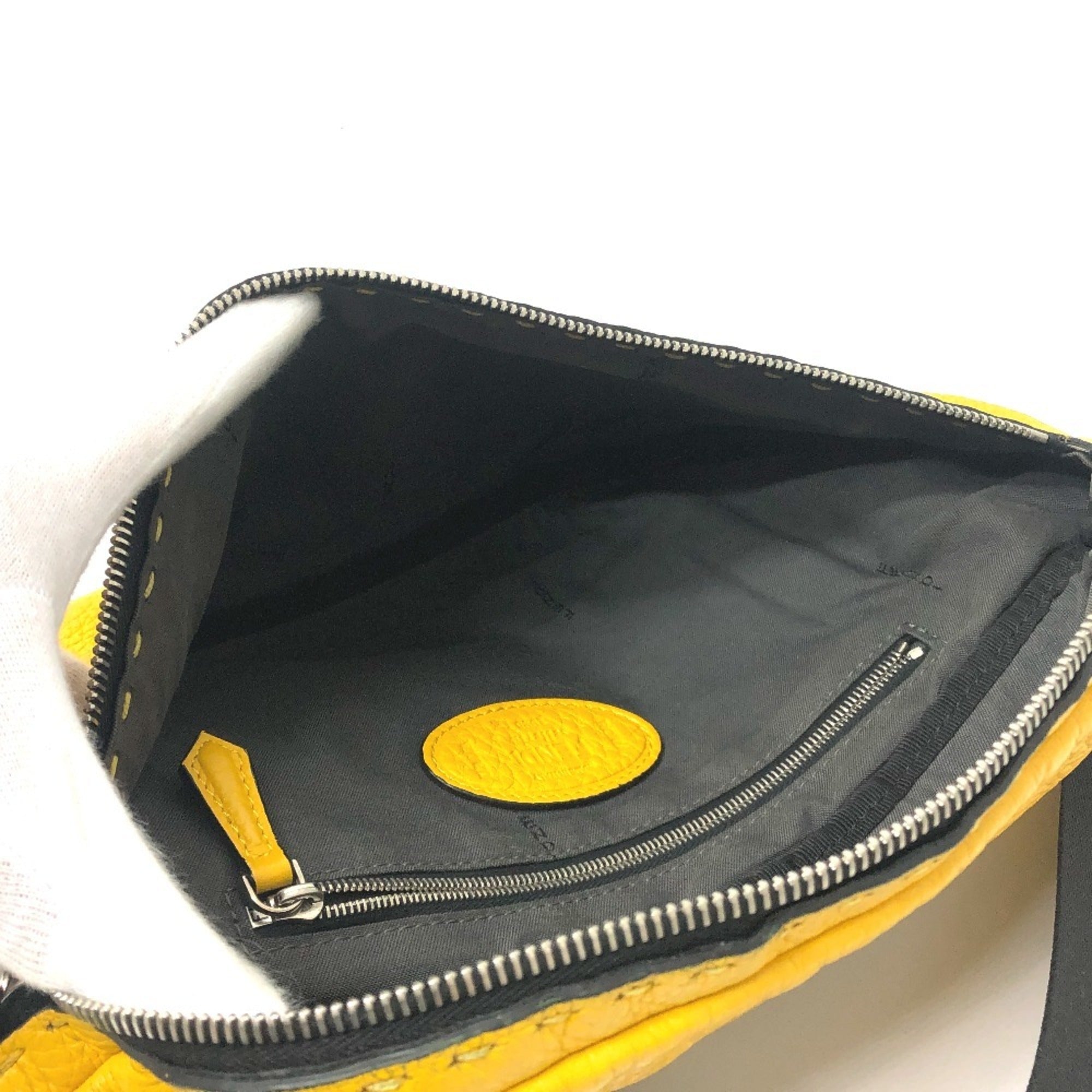 Fendi Yellow Leather Sling Bag (Pre-Owned)