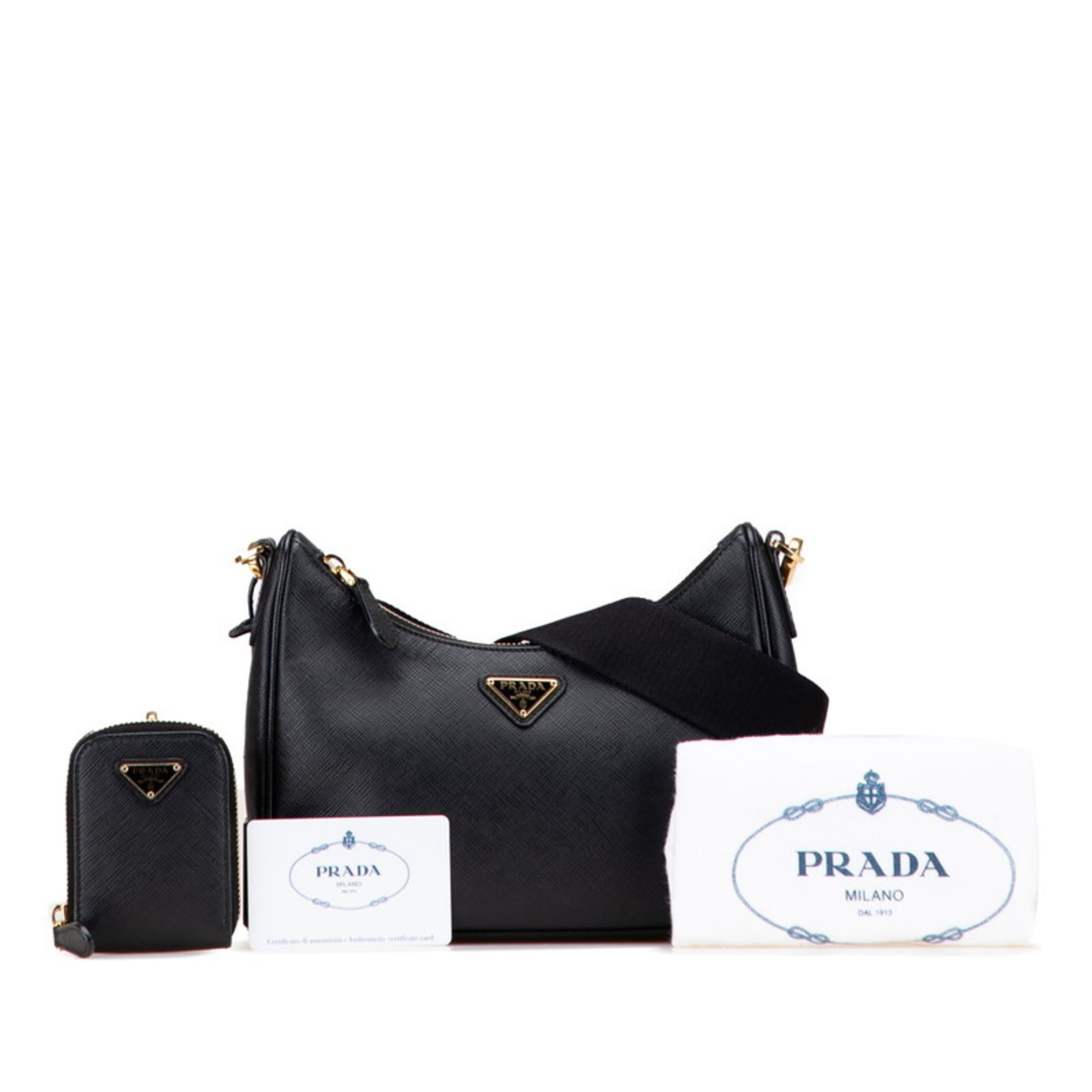 Prada Black Leather Shoulder Bag (Pre-Owned)