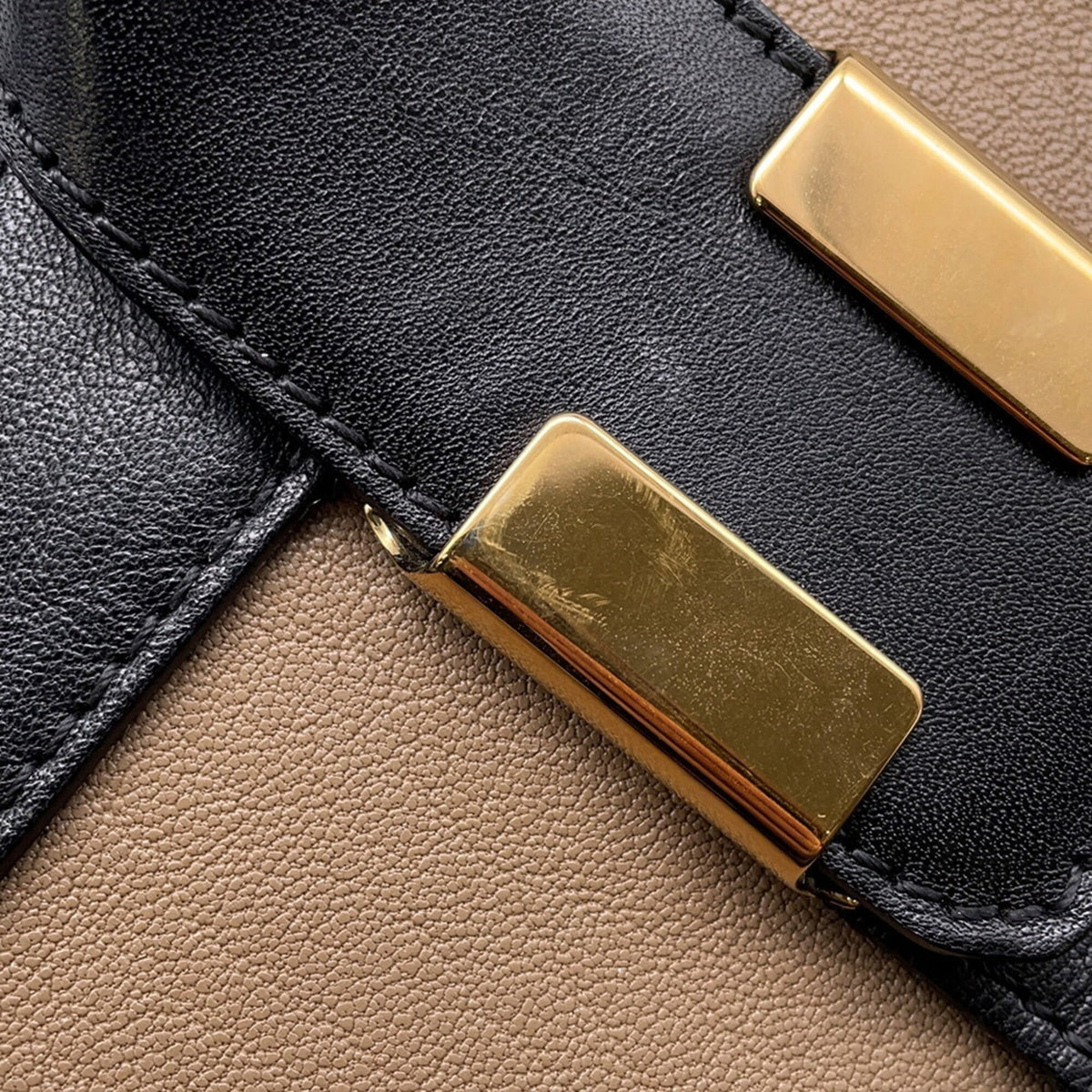 Chloé Black Brown Leather Handbag (Pre-Owned)