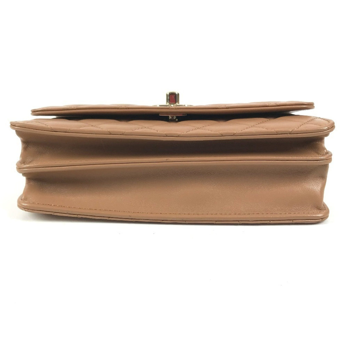 Chanel Light Brown Leather Handbag Shoulder Bag (Pre-Owned)