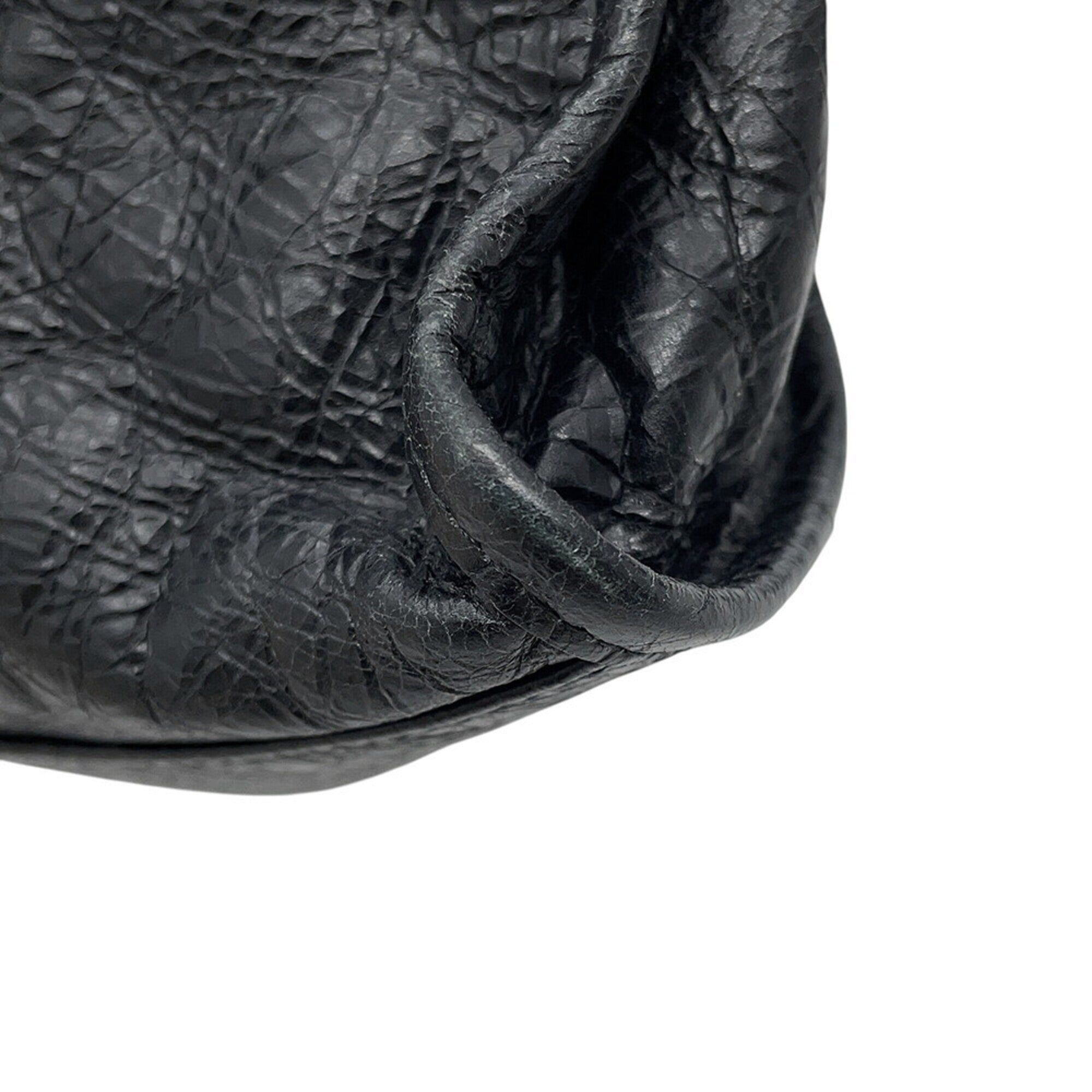 Balenciaga Black Leather Shoulder Bag (Pre-Owned)