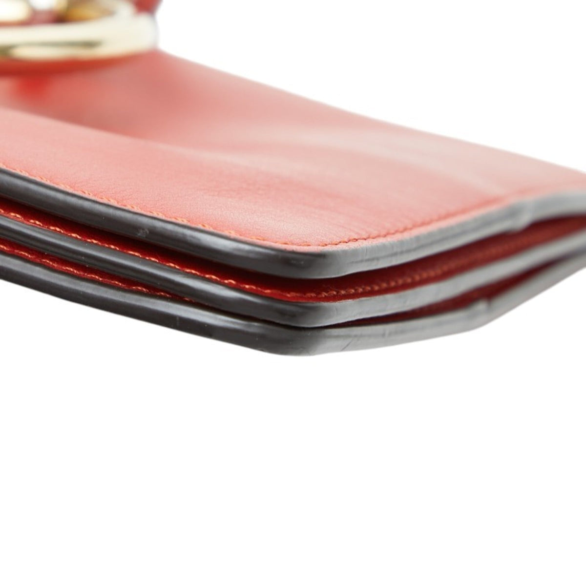 Chloé Red Color Leather Suede Shoulder Bag (Pre-Owned)