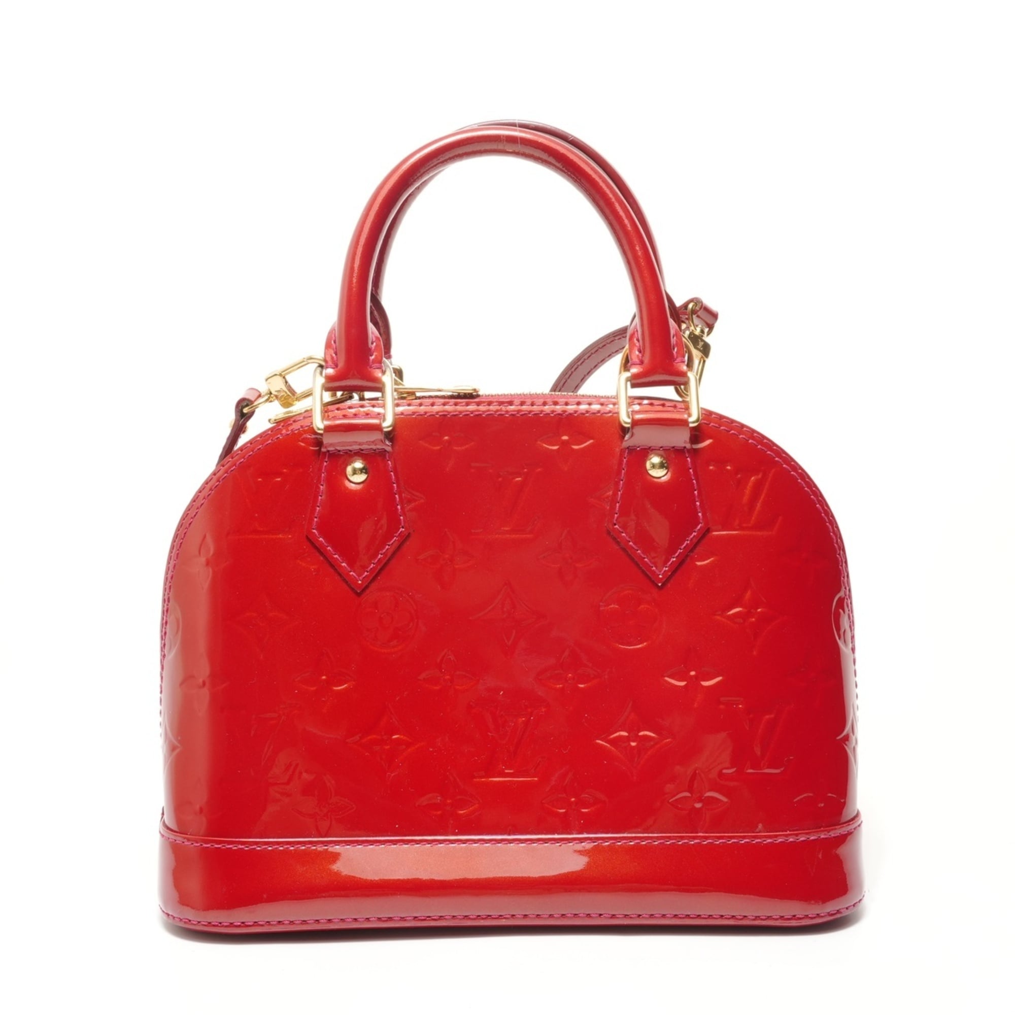 Louis Vuitton Monogram Red Color Monogram Vernis Handbag (Pre-Owned)