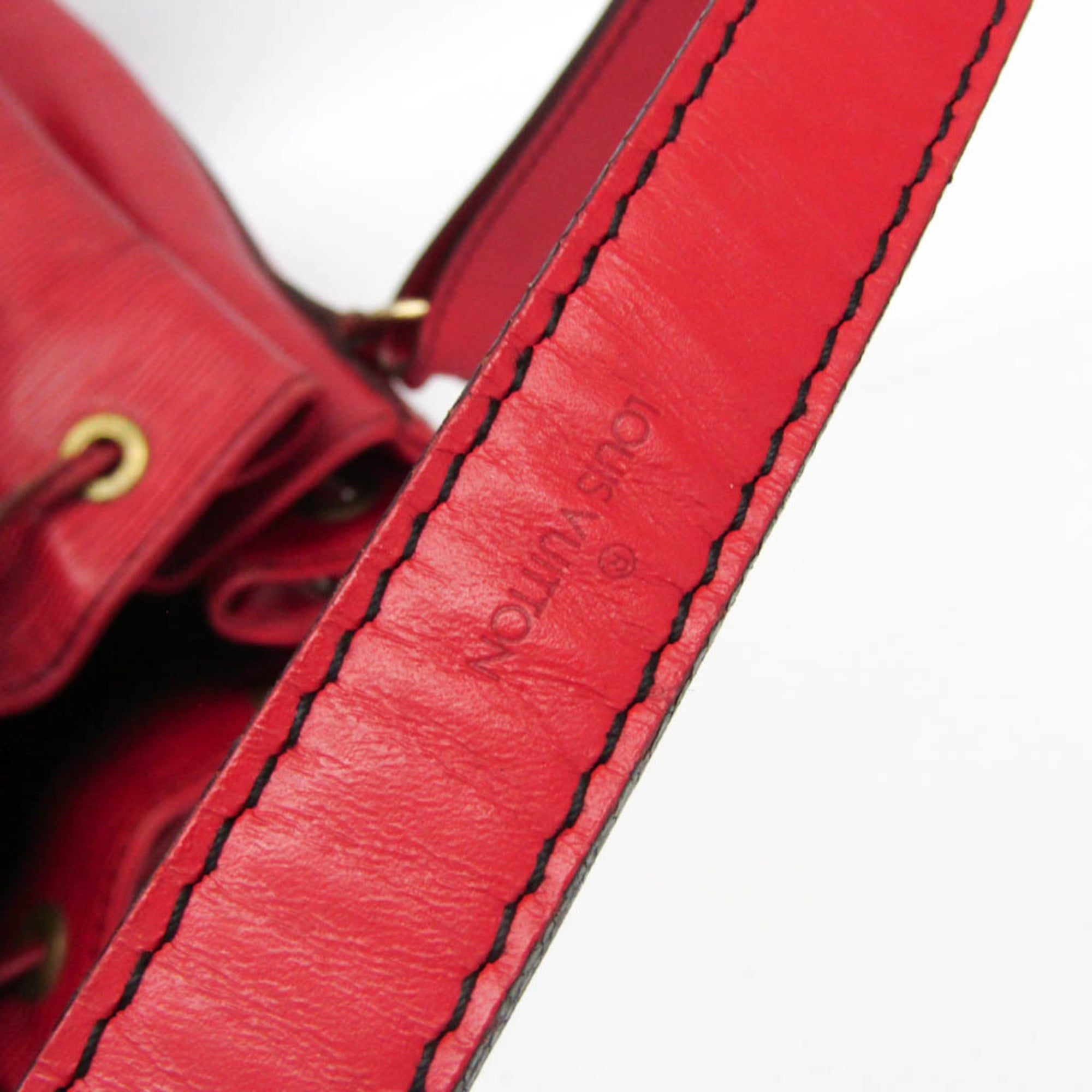 Louis Vuitton Noe Handbag Epi Leather Red Leather Shoulder Bag Bag (Pre-Owned)