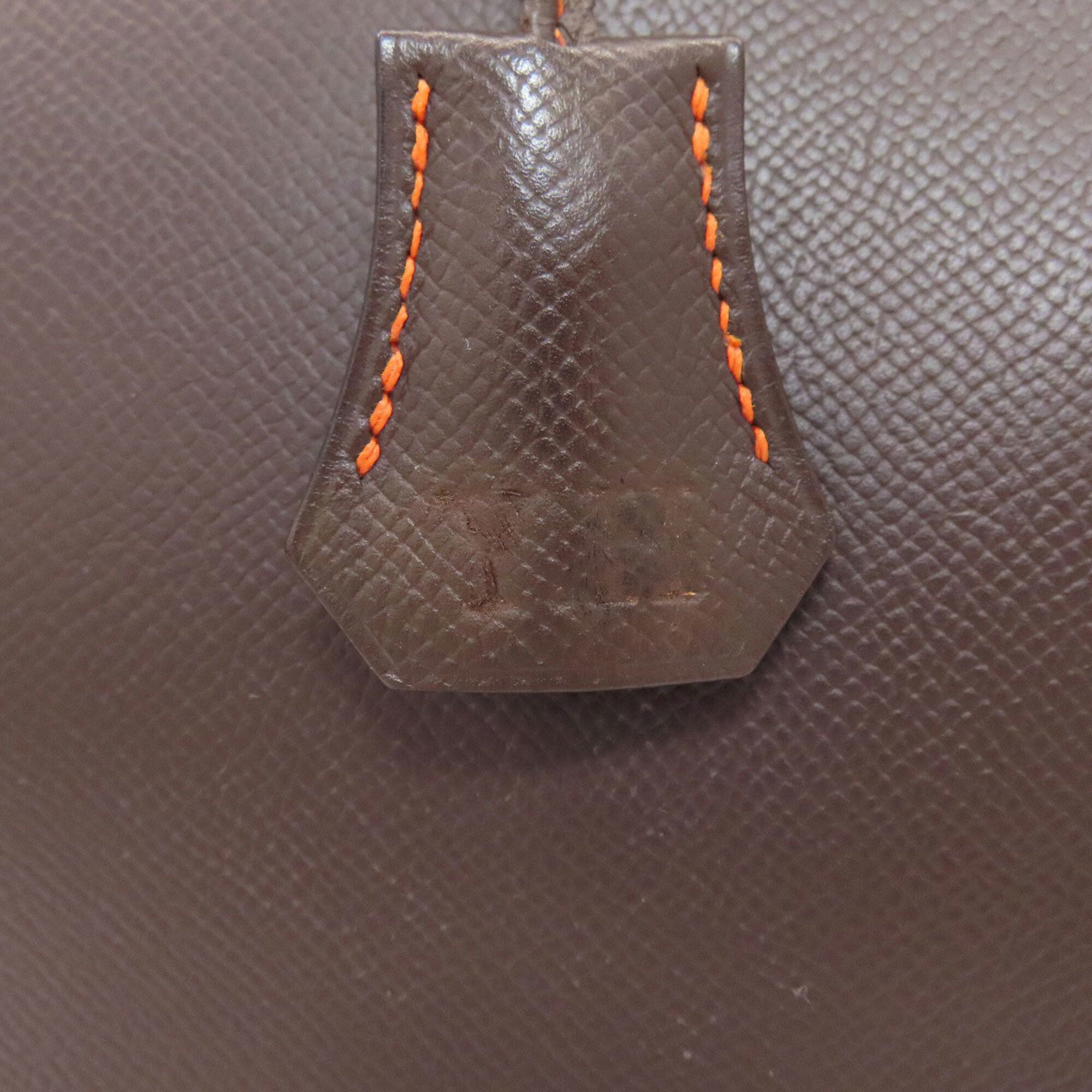 Hermes Brown Orange Epsom Leather Handbag (Pre-Owned)