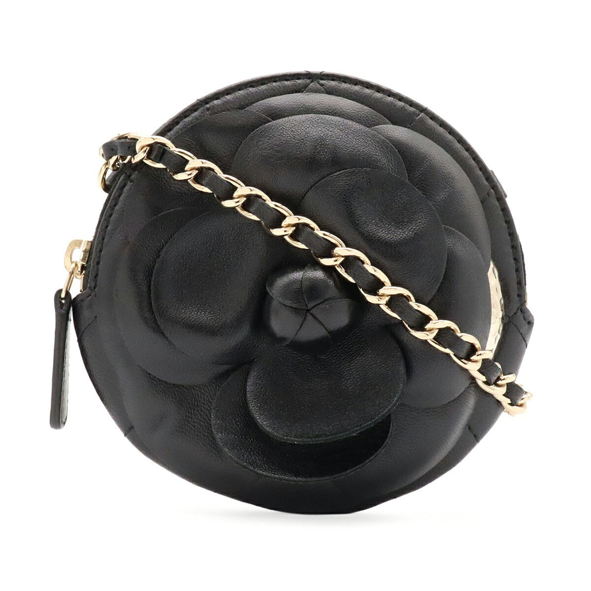 Chanel Black Leather Pochette Shoulder Bag (Pre-Owned)