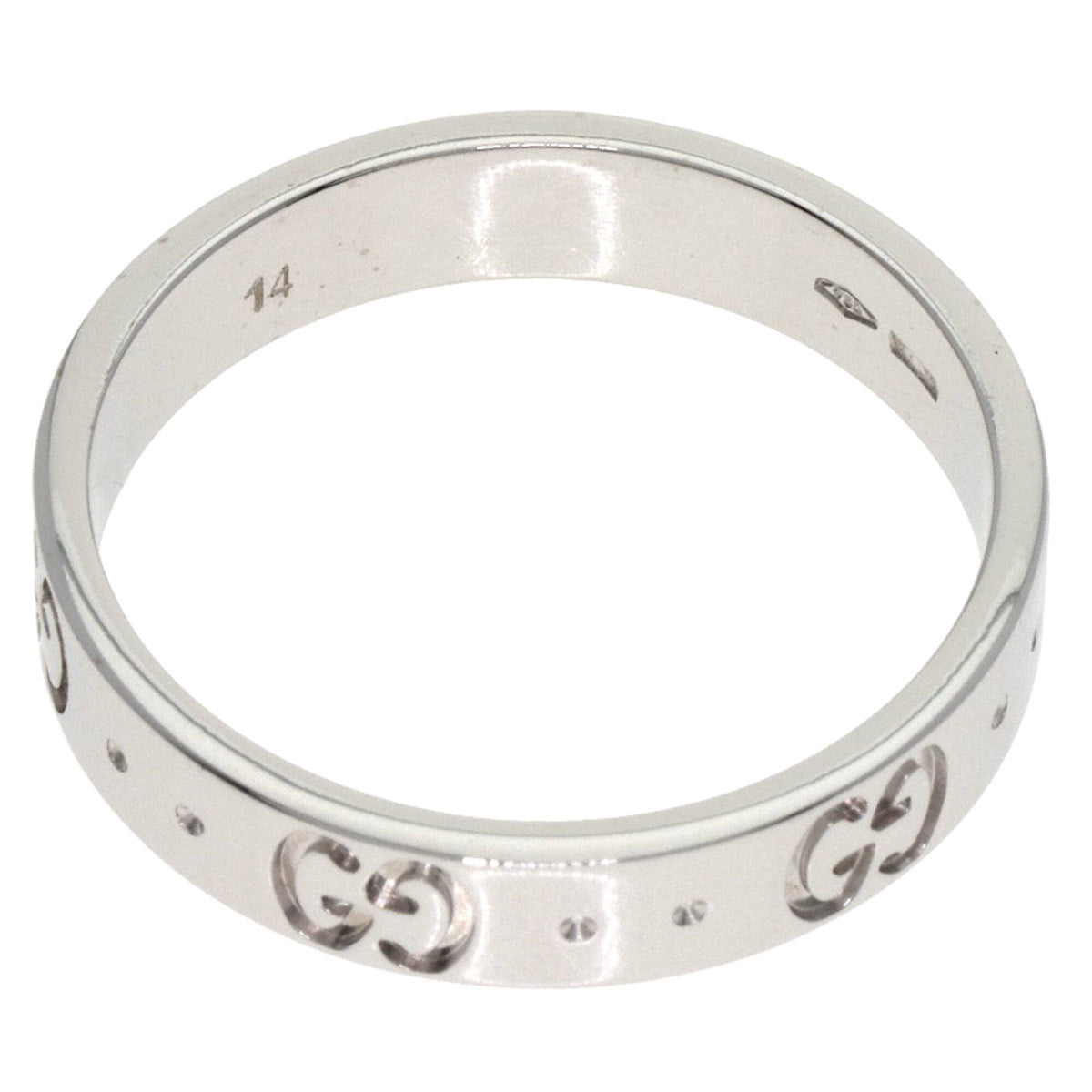 Gucci Icon White Gold (18K) Band Ring (Pre-Owned)