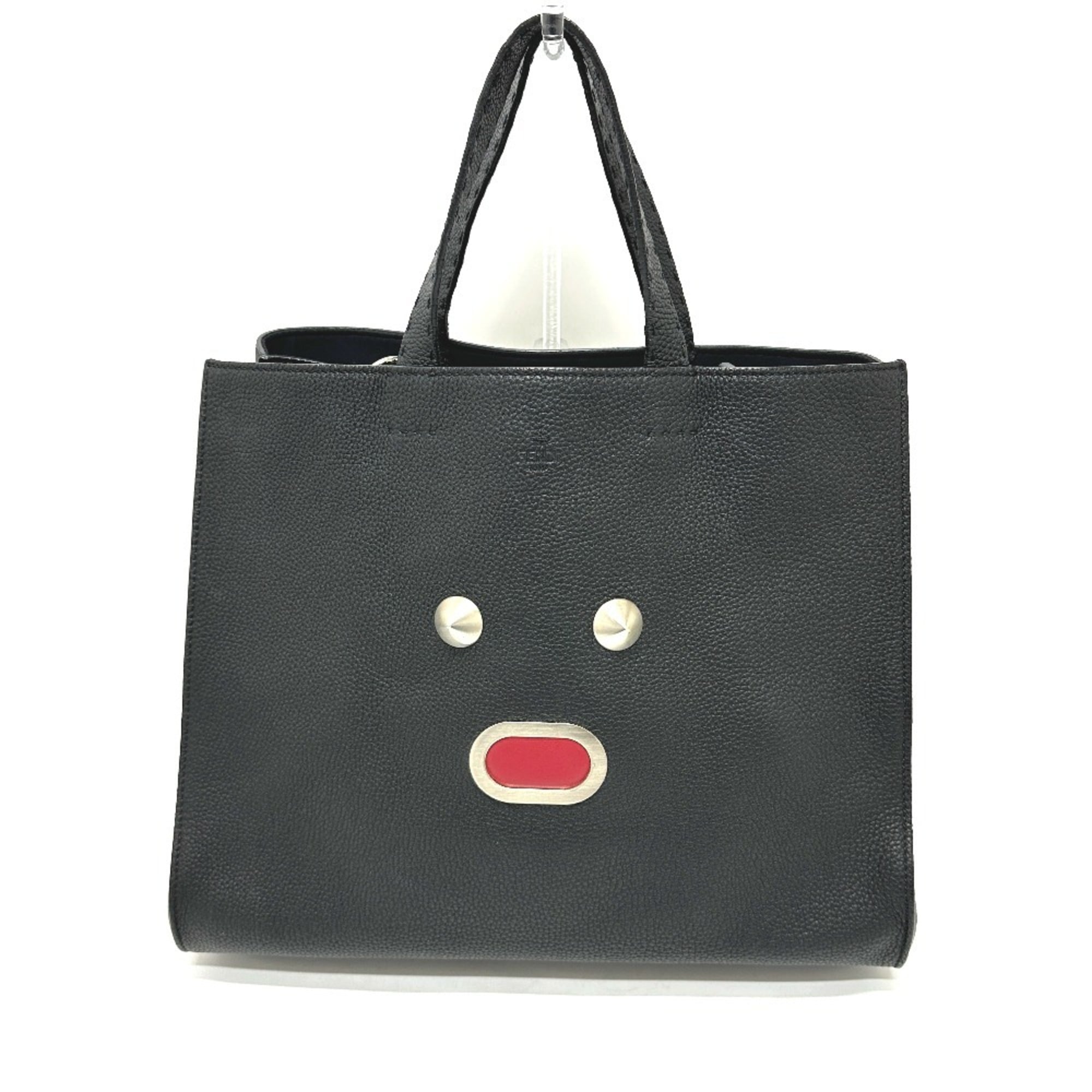 Fendi Selleria Black Leather Tote Bag (Pre-Owned)
