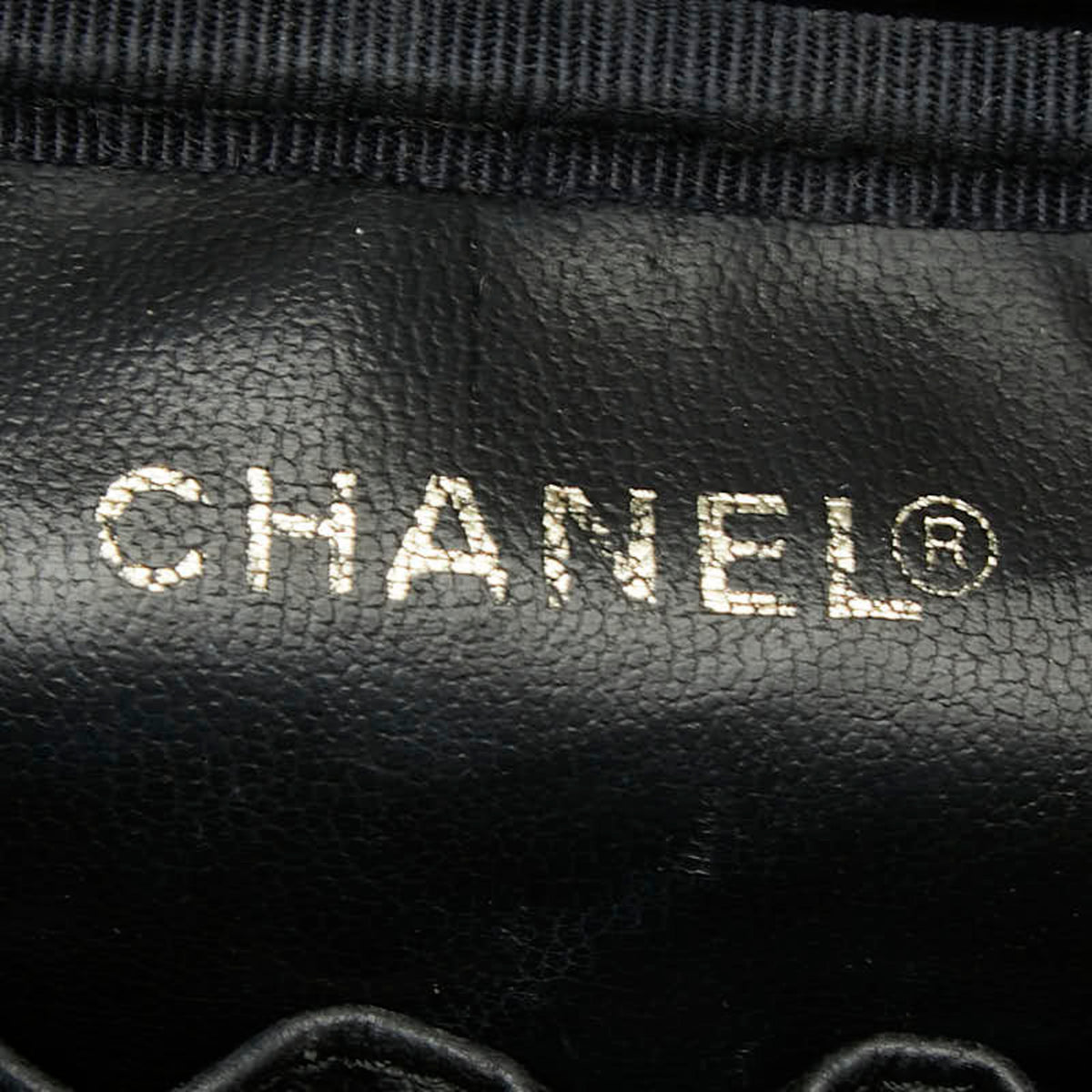 Chanel Black Grained Calfskin Handbag Vanity Bag (Pre-Owned)