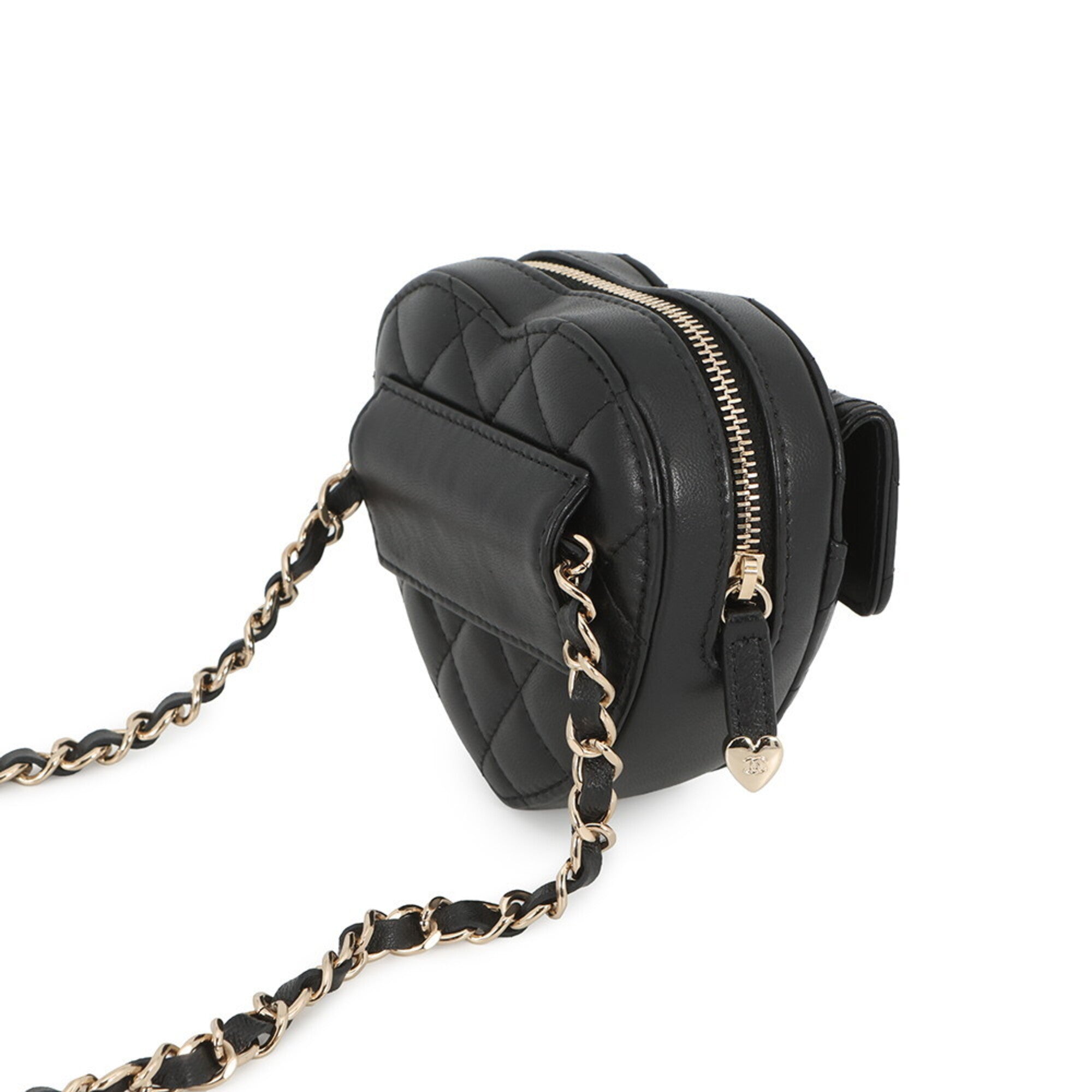 Chanel Matelasse Black Leather Fanny Pack (Pre-Owned)