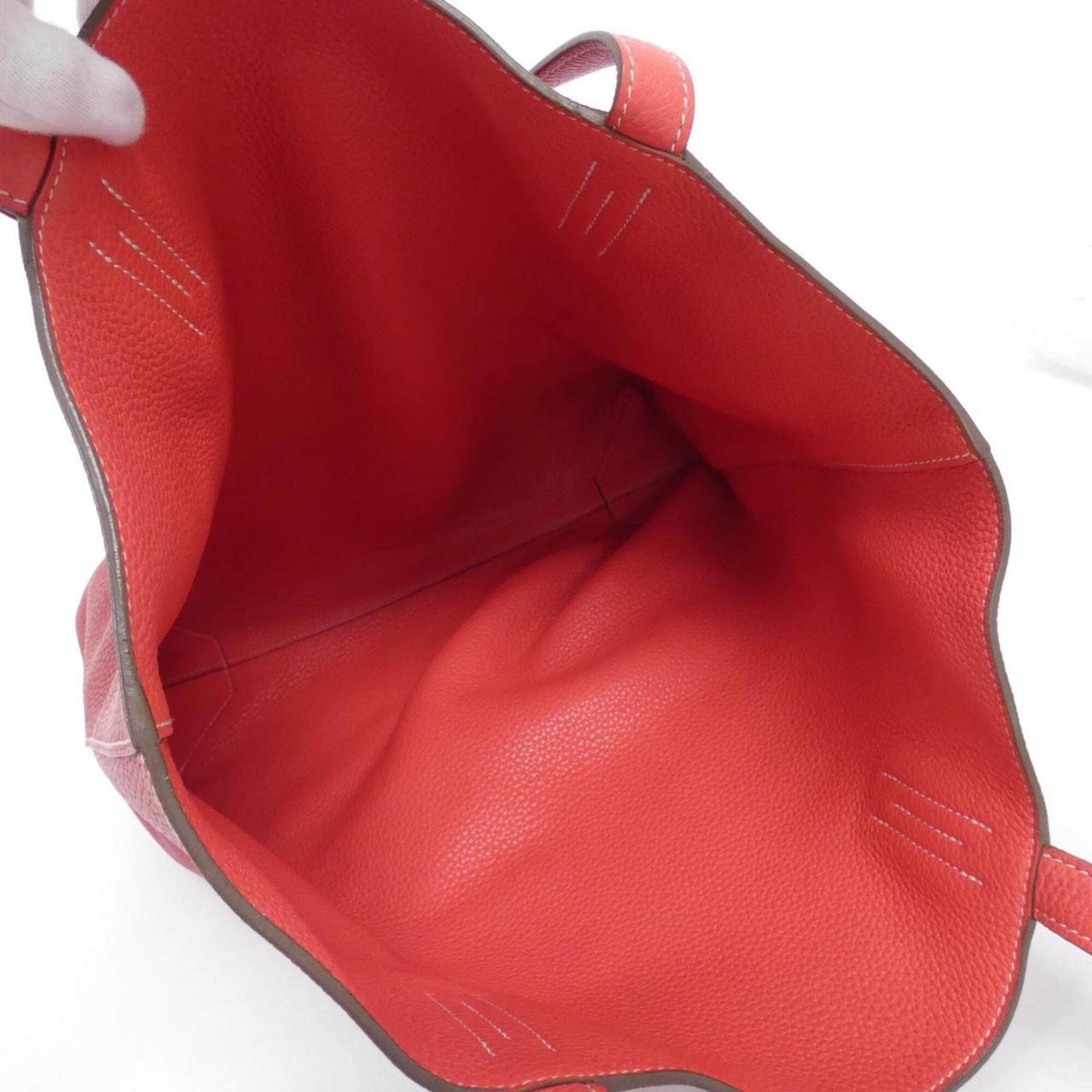 Hermes Rose Jaipur Rouge Casaque Taurillon Clemence Leather Handbag (Pre-Owned)