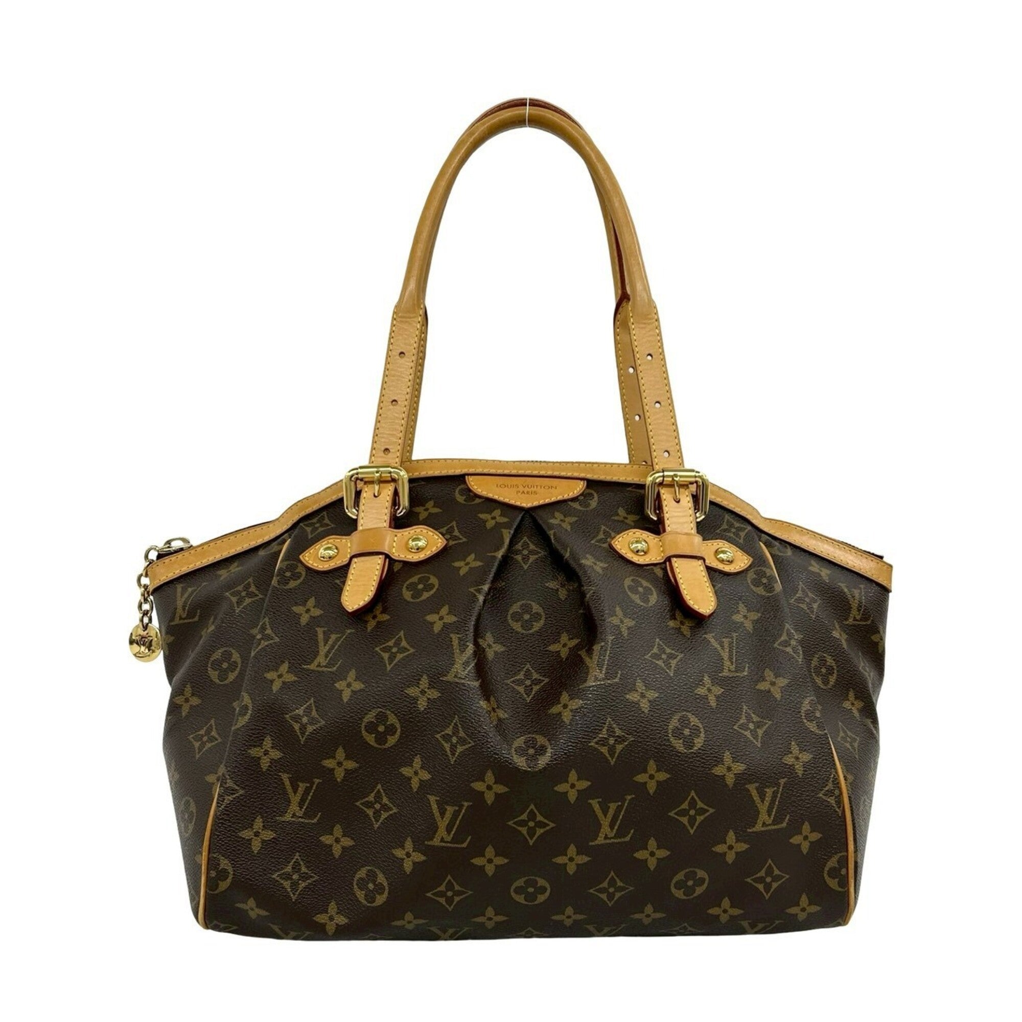 Louis Vuitton Brown Leather Pvc Handbag Tote Bag (Pre-Owned)