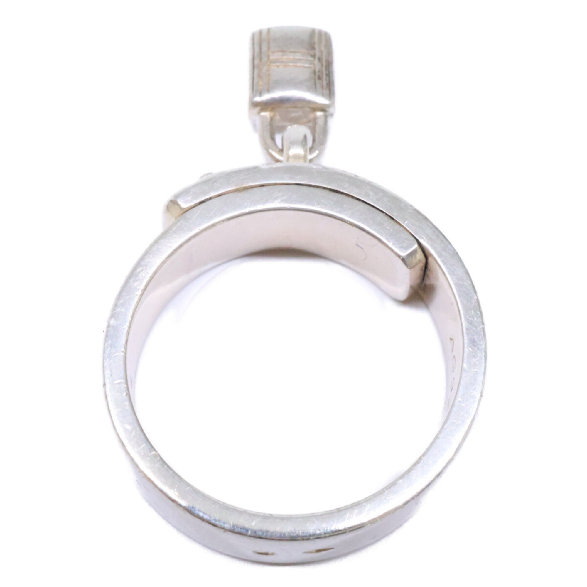 Hermes Silver Silver 925 Band Ring (Pre-Owned)