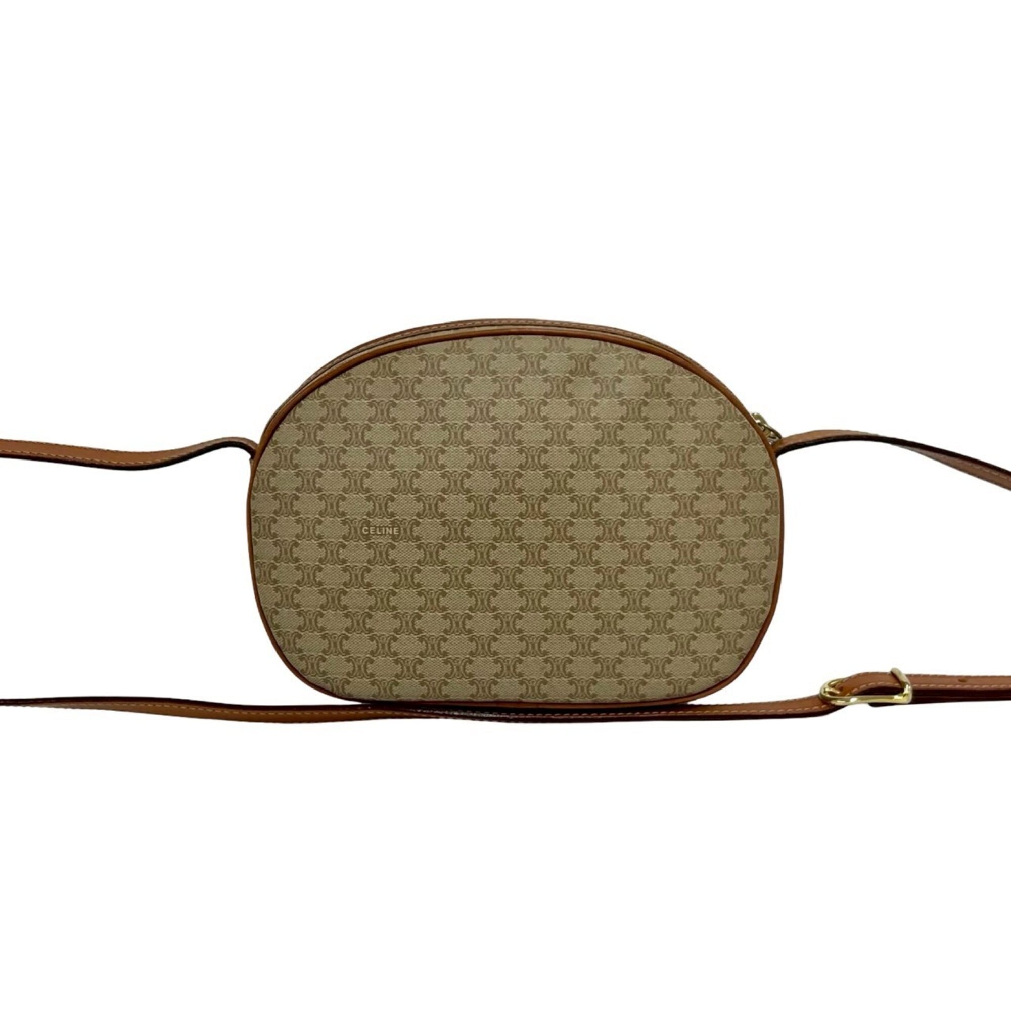 Celine Brown Leather Pvc Pochette Shoulder Bag (Pre-Owned)
