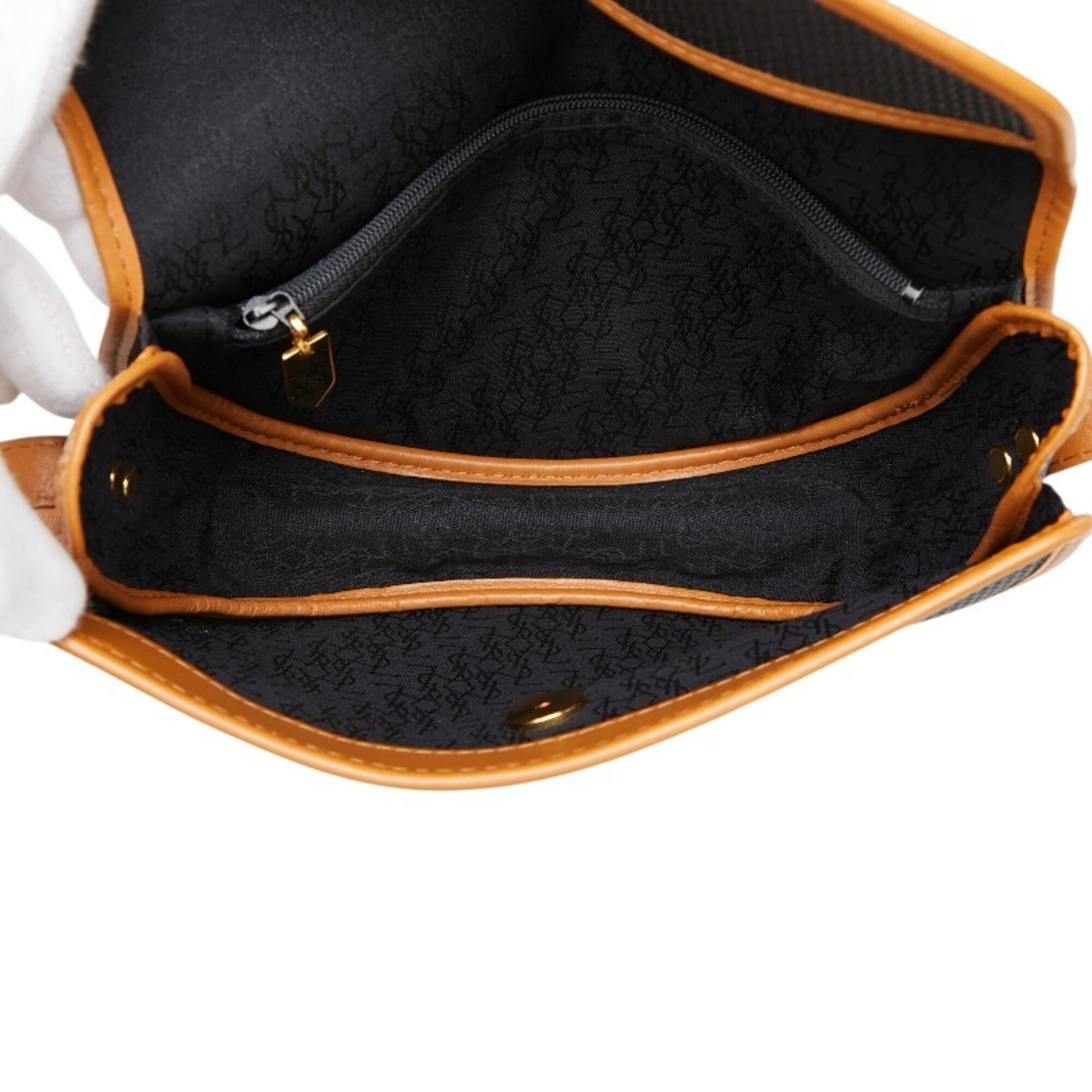Saint Laurent Black Brown Pvc Shoulder Bag (Pre-Owned)