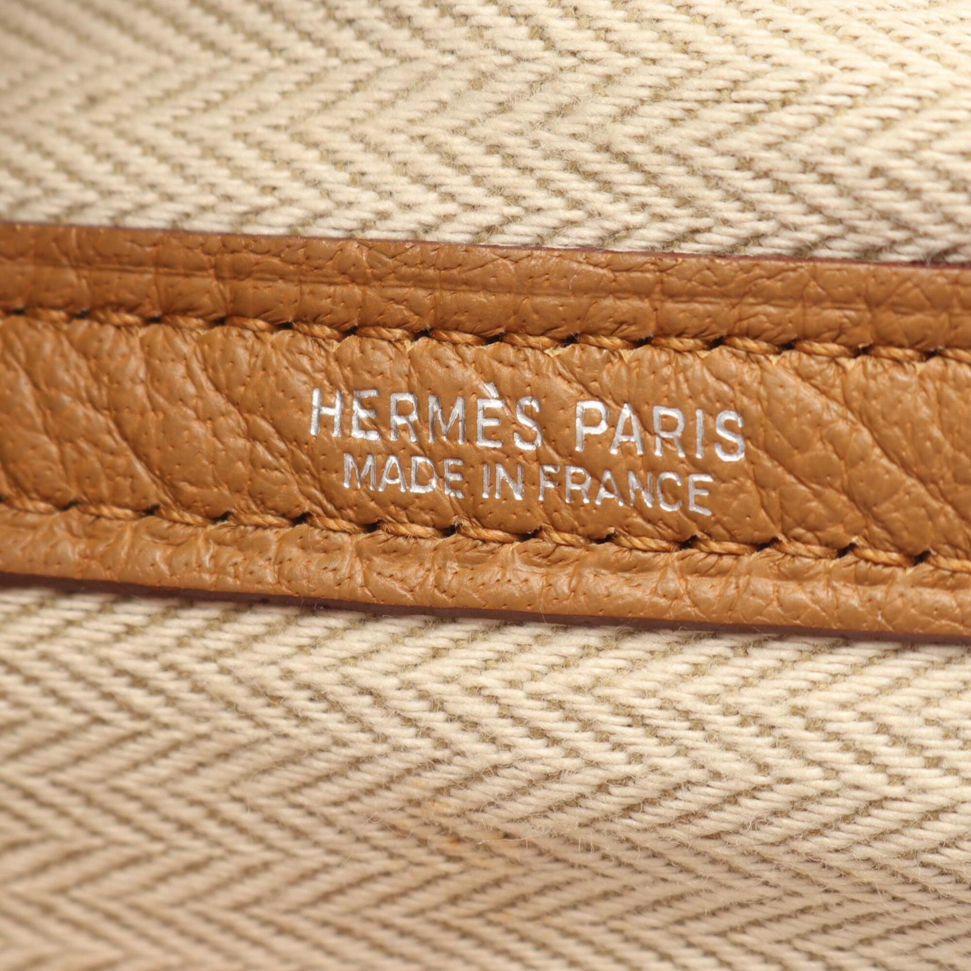 Hermes Brown Fjord Leather Handbag Tote Bag (Pre-Owned)