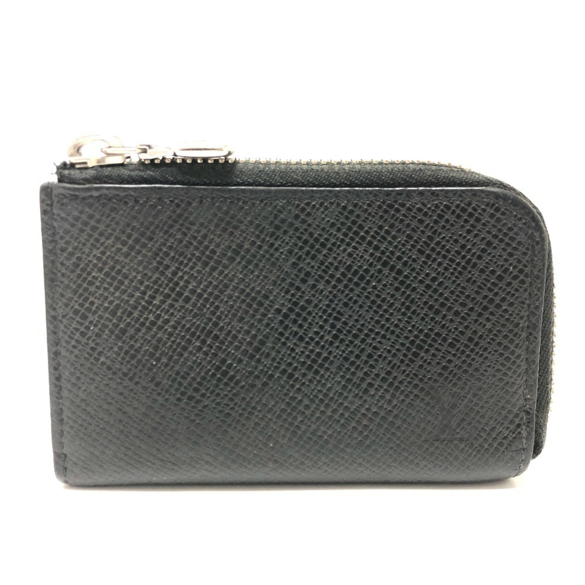 Louis Vuitton Taiga Black Galle Taiga Leather Coin Purse/Coin Case (Pre-Owned)