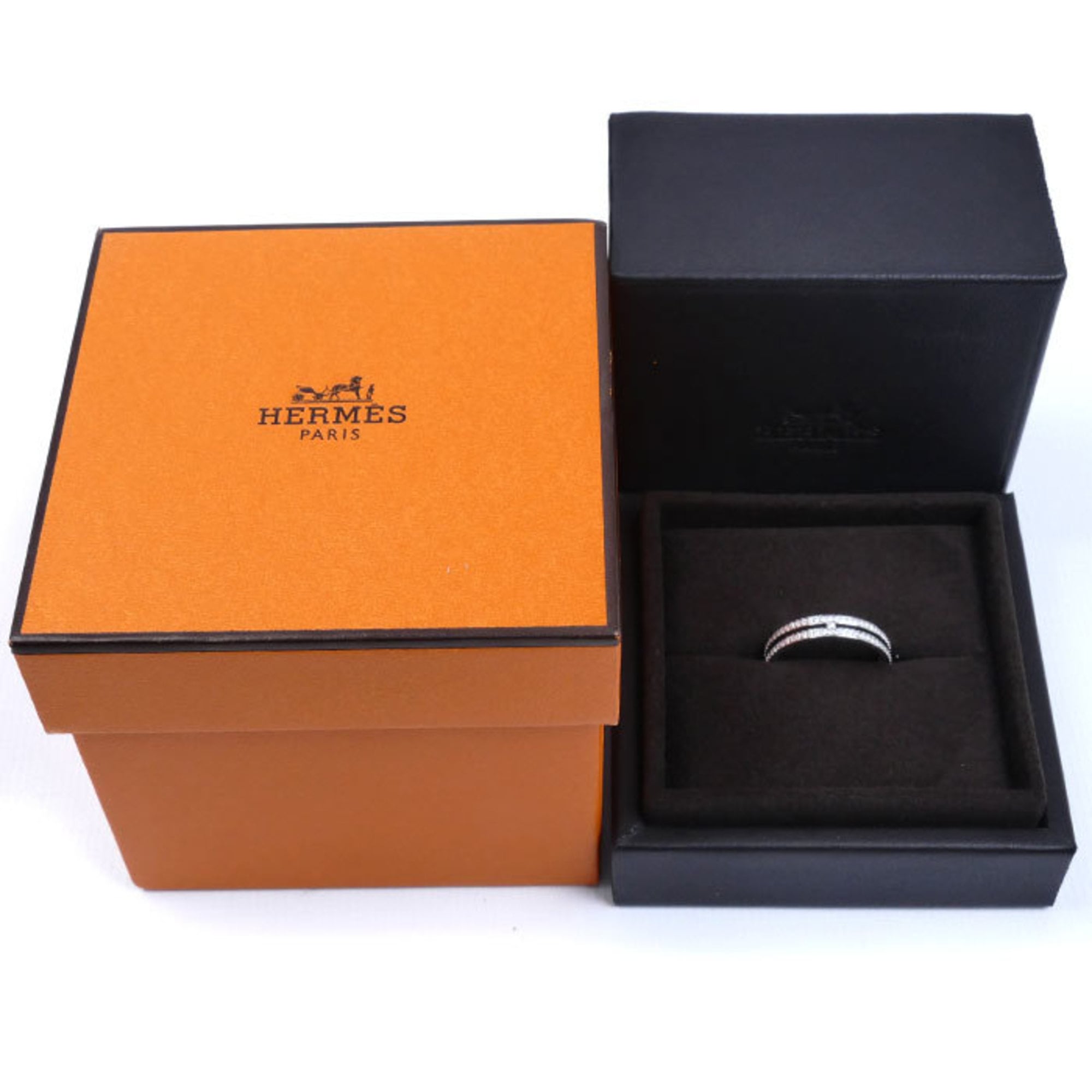 Hermes White Gold (18K) Band Ring (Pre-Owned)