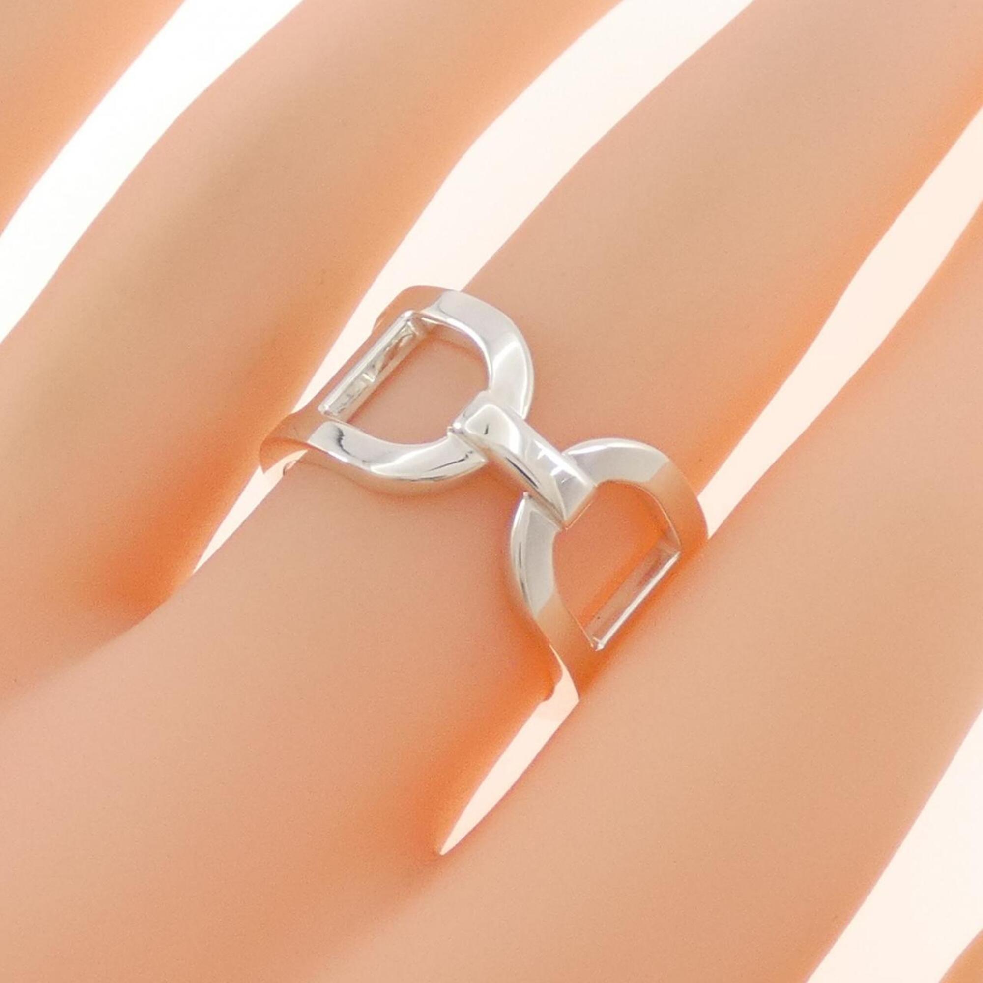 Hermes Silver 925 Band Ring (Pre-Owned)