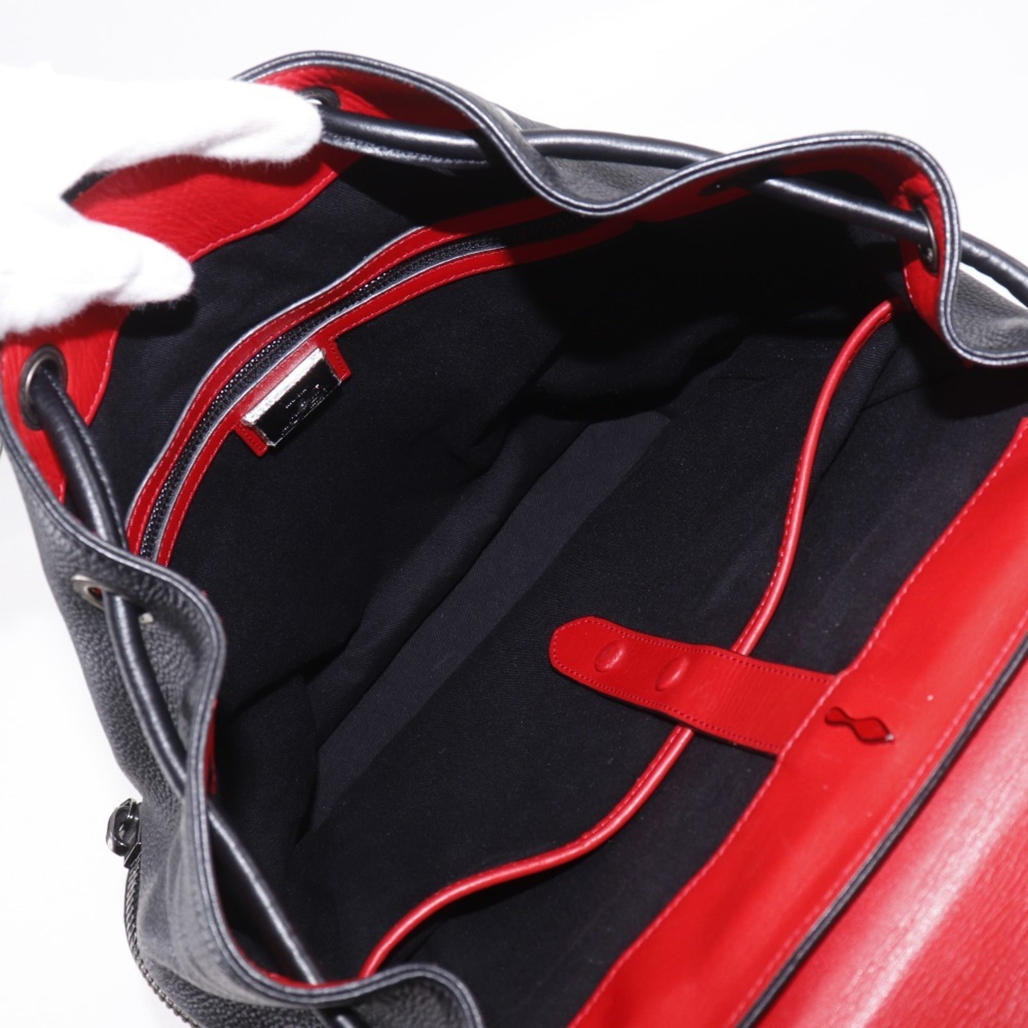 Christian Louboutin Black Leather Backpack (Pre-Owned)