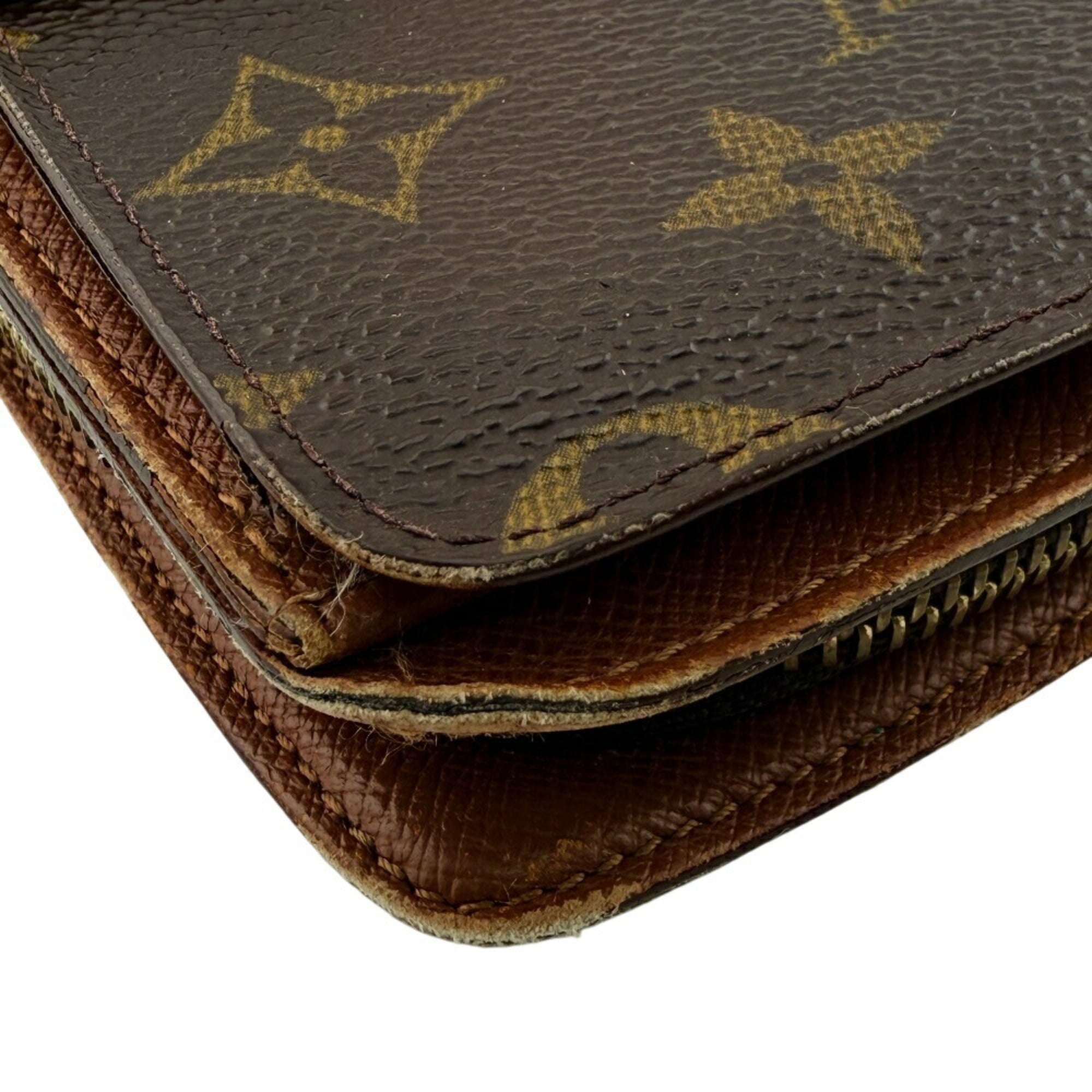 Louis Vuitton Brown Monogram Leather Wallet (Bi-Fold) (Pre-Owned)