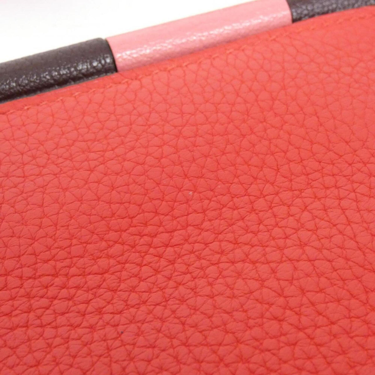 Hermes Red Color Taurillon Clemence Leather Chevre Leather Shoulder Bag (Pre-Owned)