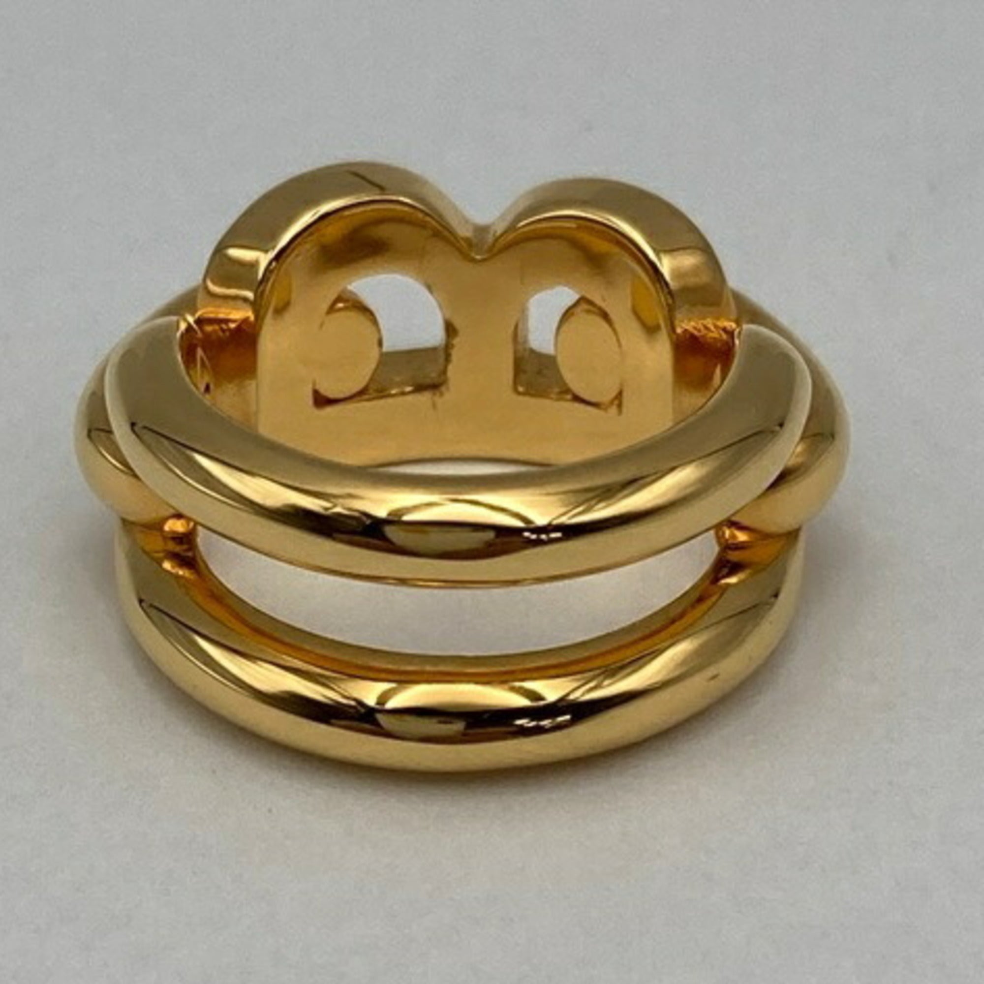 Balenciaga Gold Brass Band Ring (Pre-Owned)