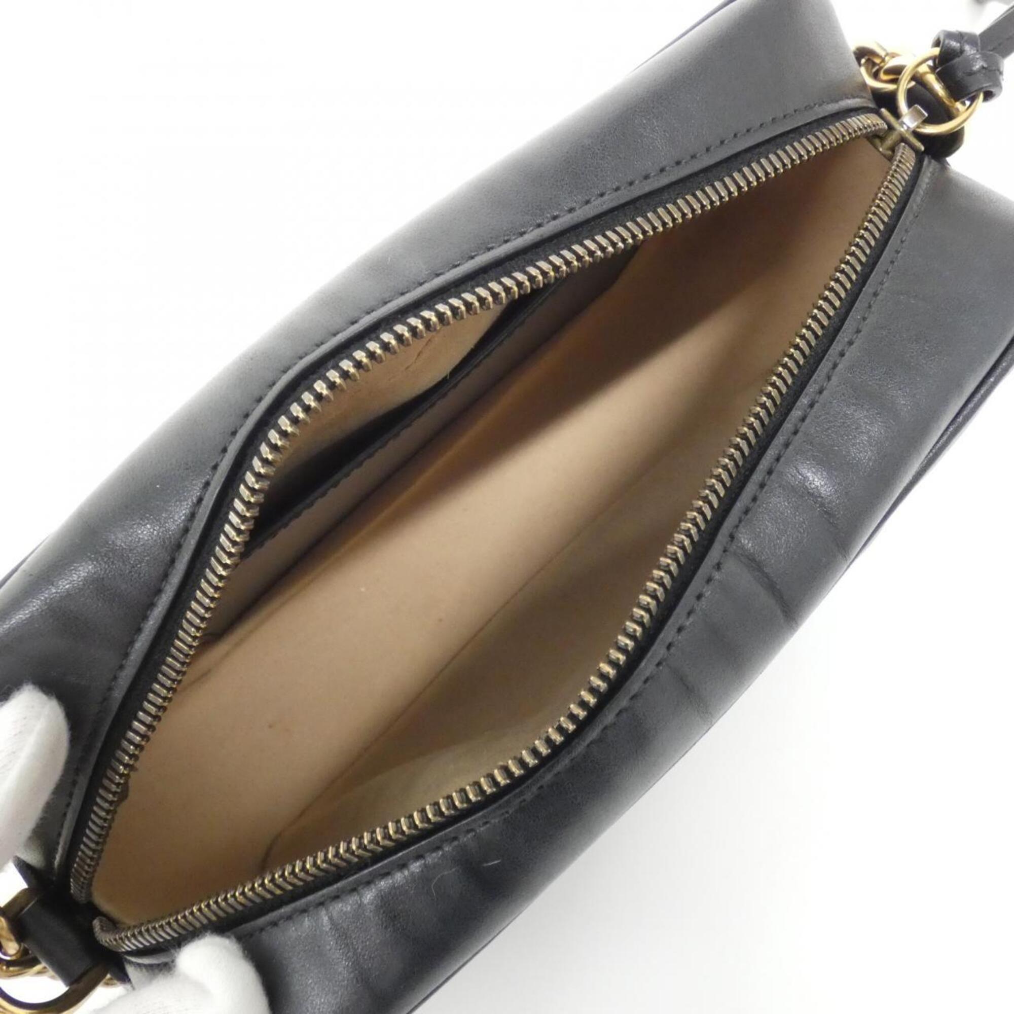 Gucci Black Leather Shoulder Bag (Pre-Owned)