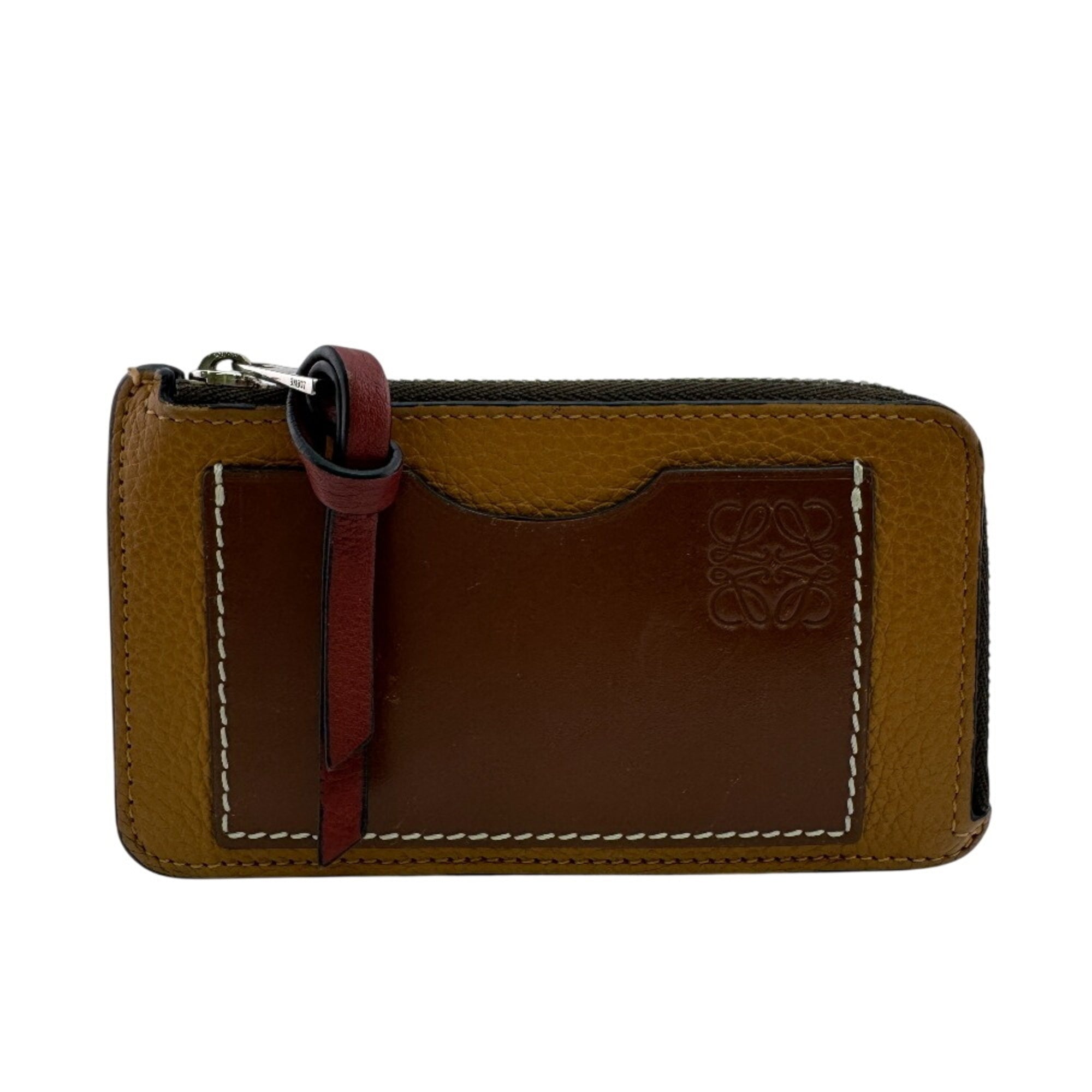 Loewe Brown Leather Coin Purse/Coin Case (Pre-Owned)