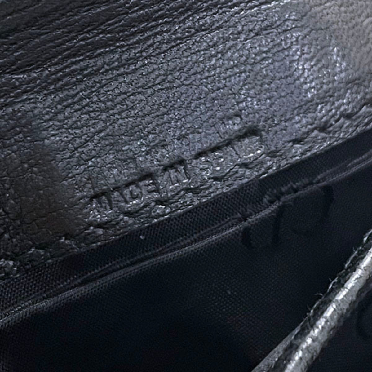 Christian Dior Black Leather Long Wallet (Tri-Fold) (Pre-Owned)