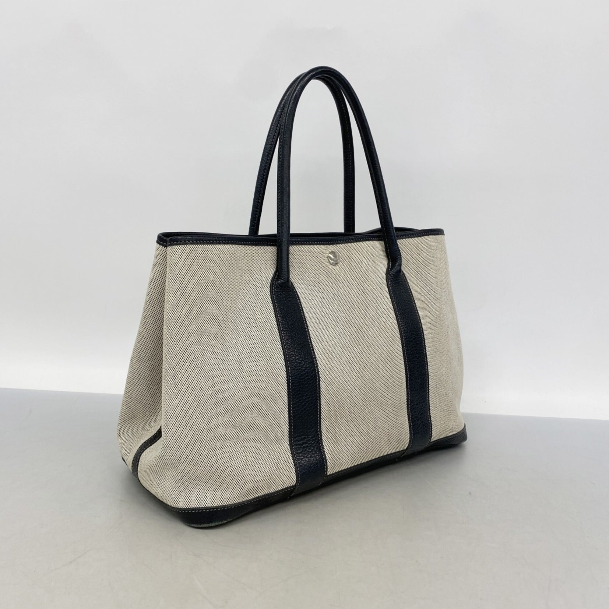 Hermes Black Toile H Tote Bag (Pre-Owned)