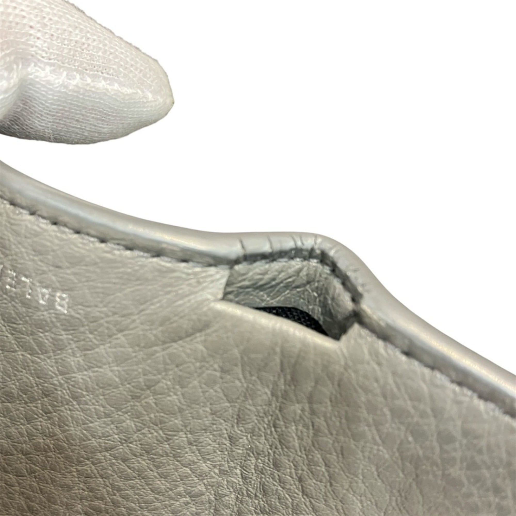 Balenciaga Gray Leather Wallet (Tri-Fold) (Pre-Owned)