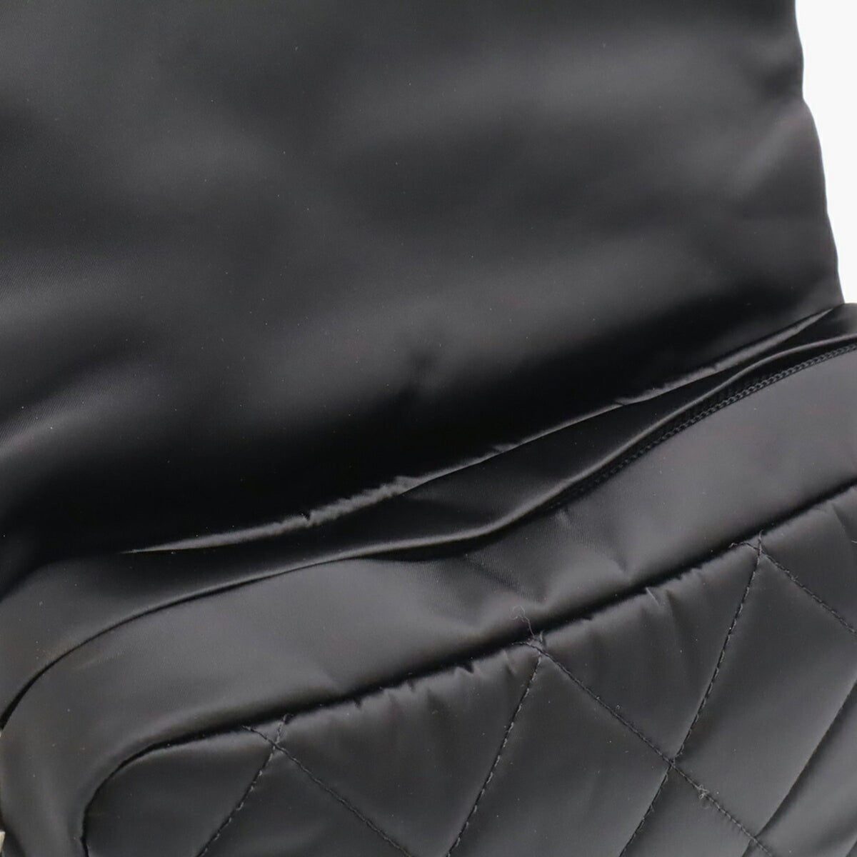 Chanel Black Satin Fanny Pack Pouch (Pre-Owned)