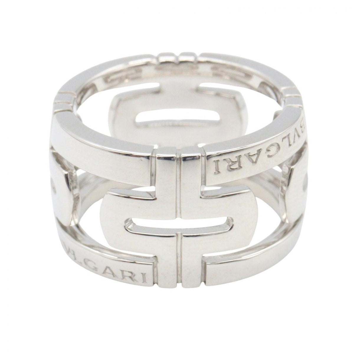 Bvlgari Silver White Gold (18K) Band Ring (Pre-Owned)