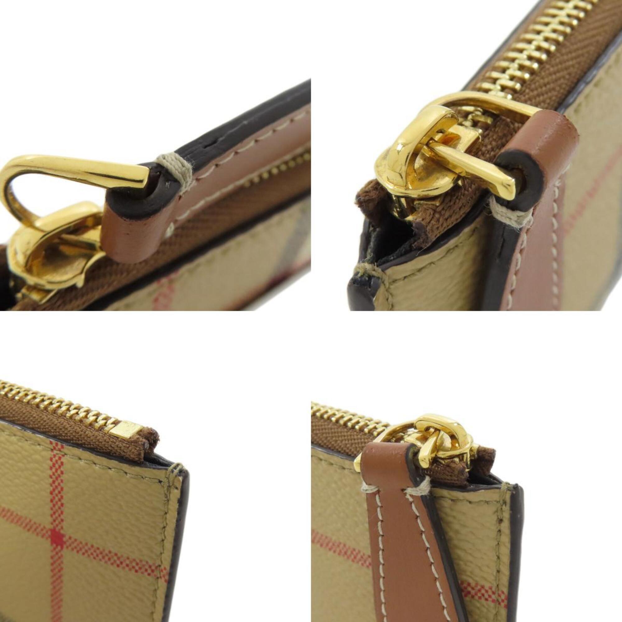 Burberry Beige Leather Coin Purse/Coin Case (Pre-Owned)