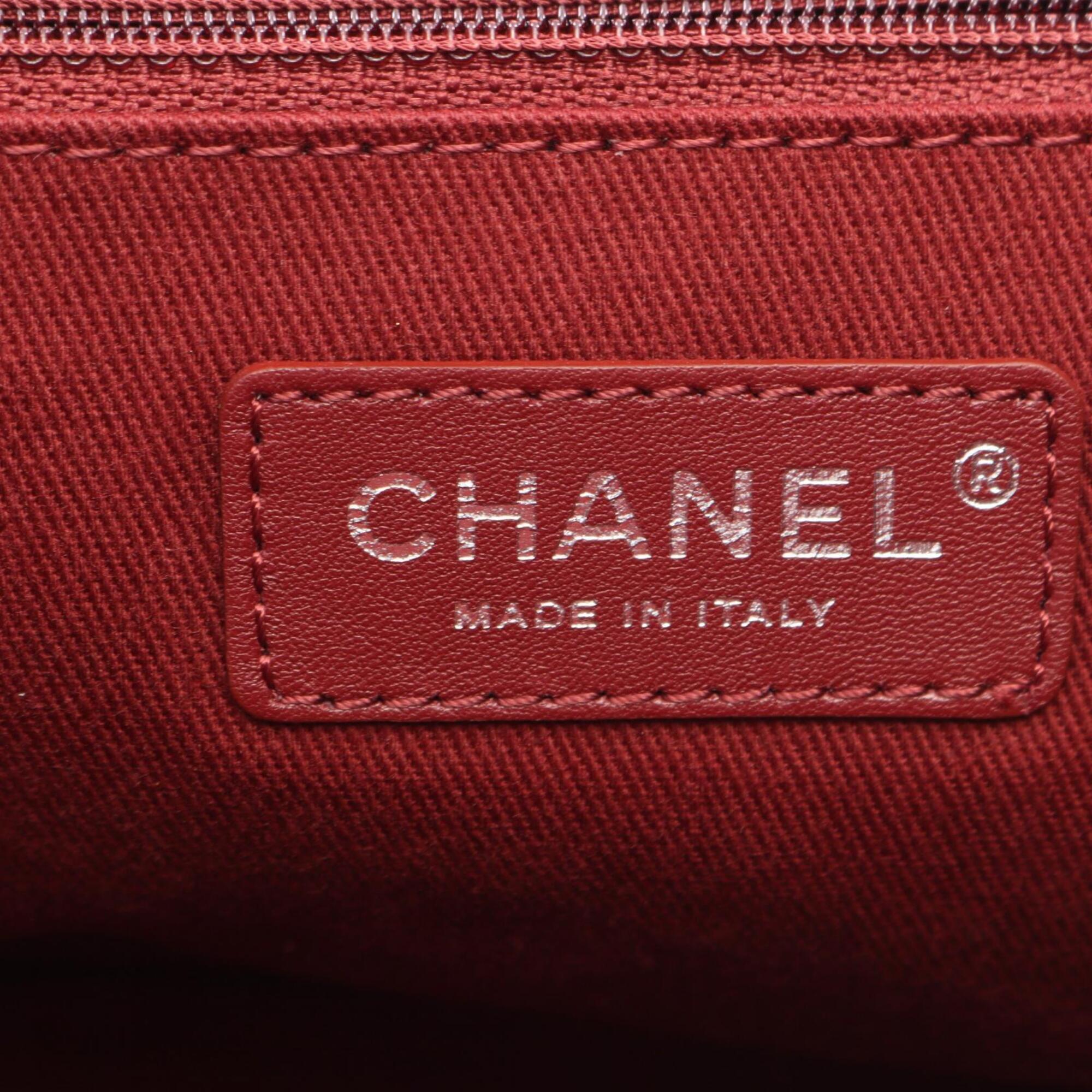 Chanel Bordeaux Grained Calfskin Backpack Handbag (Pre-Owned)